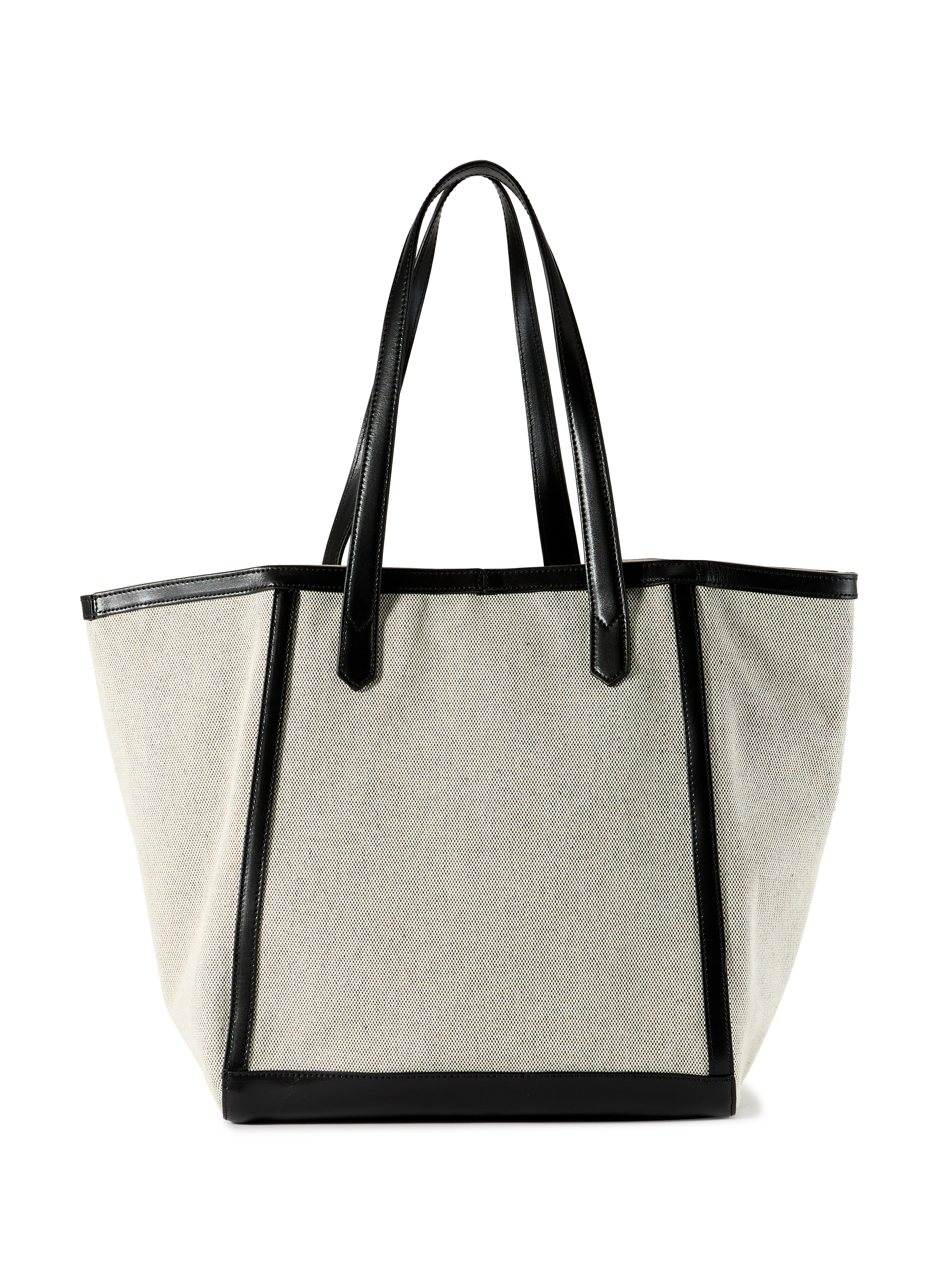 Sac cabas Enzo en coton et cuir SAISON 1865 Beige