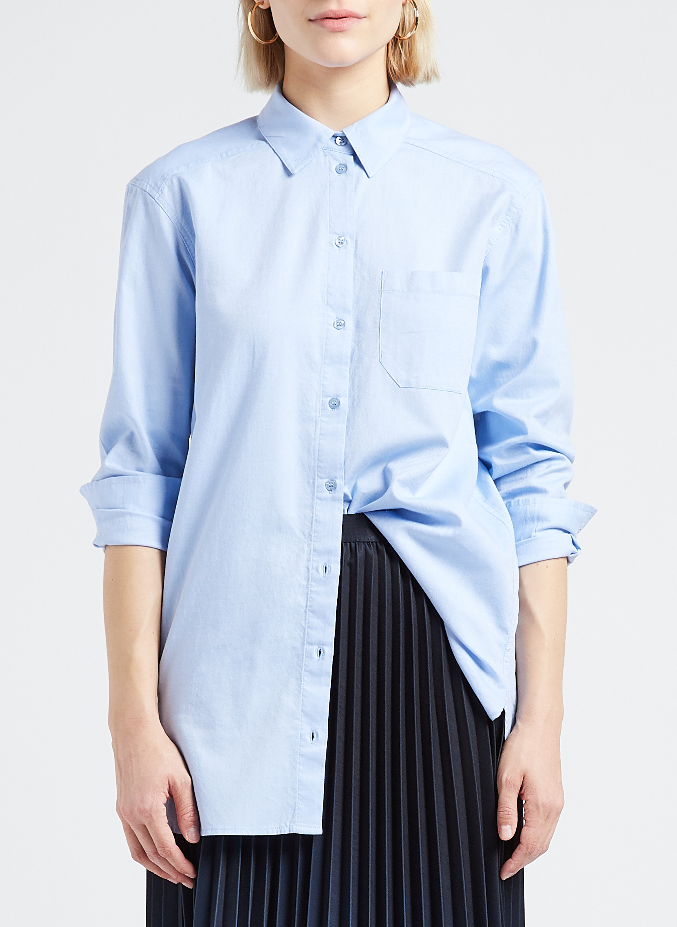 Chemise col classique en coton thomas MAISON 123 Bleu