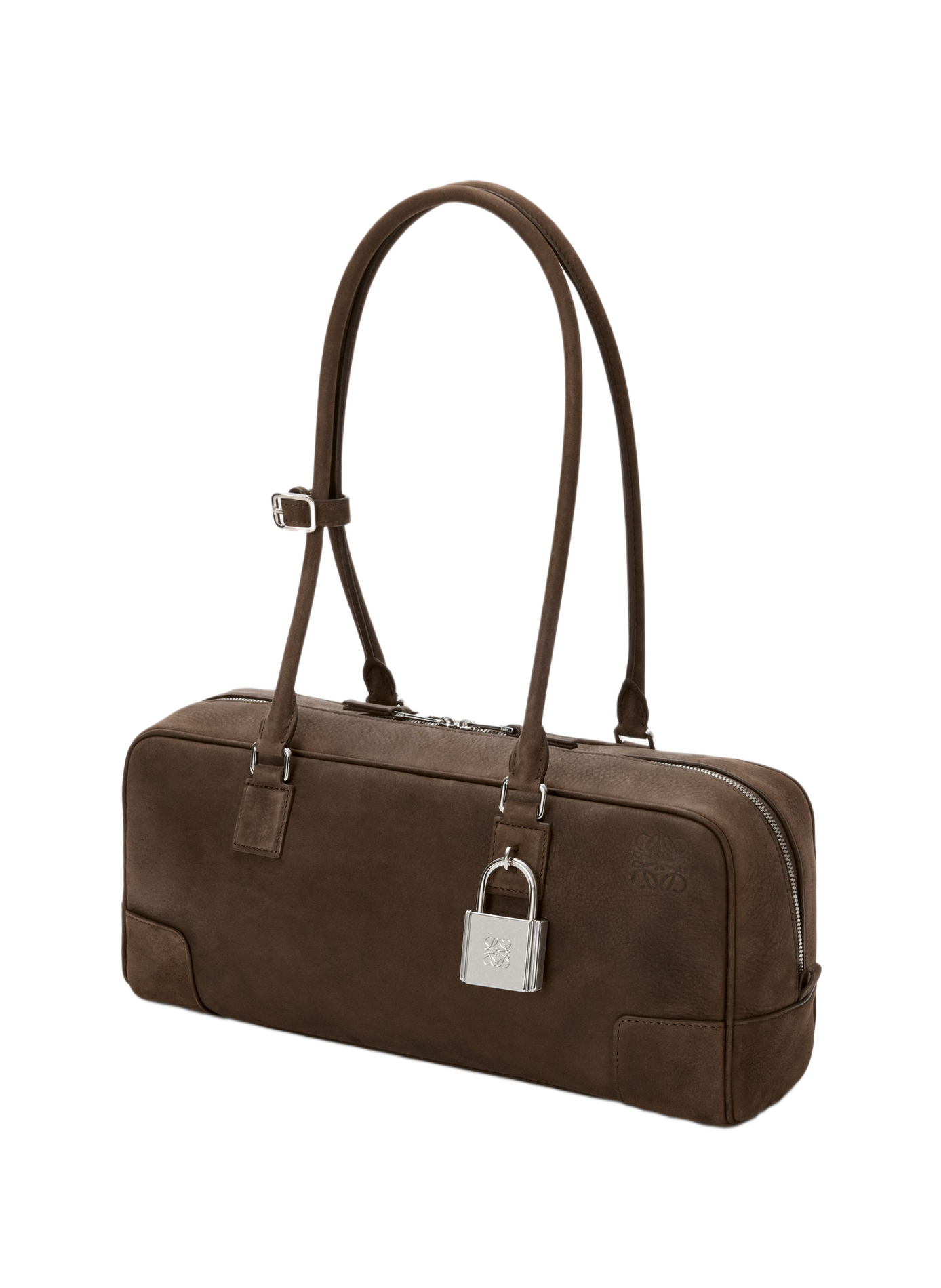 Sac Amazona 31 Cropped en nubuck grainé LOEWE Marron