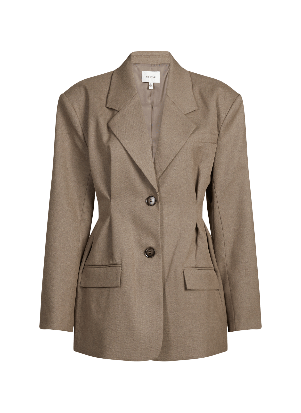 Blazer uni boutonné GESTUZ Marron
