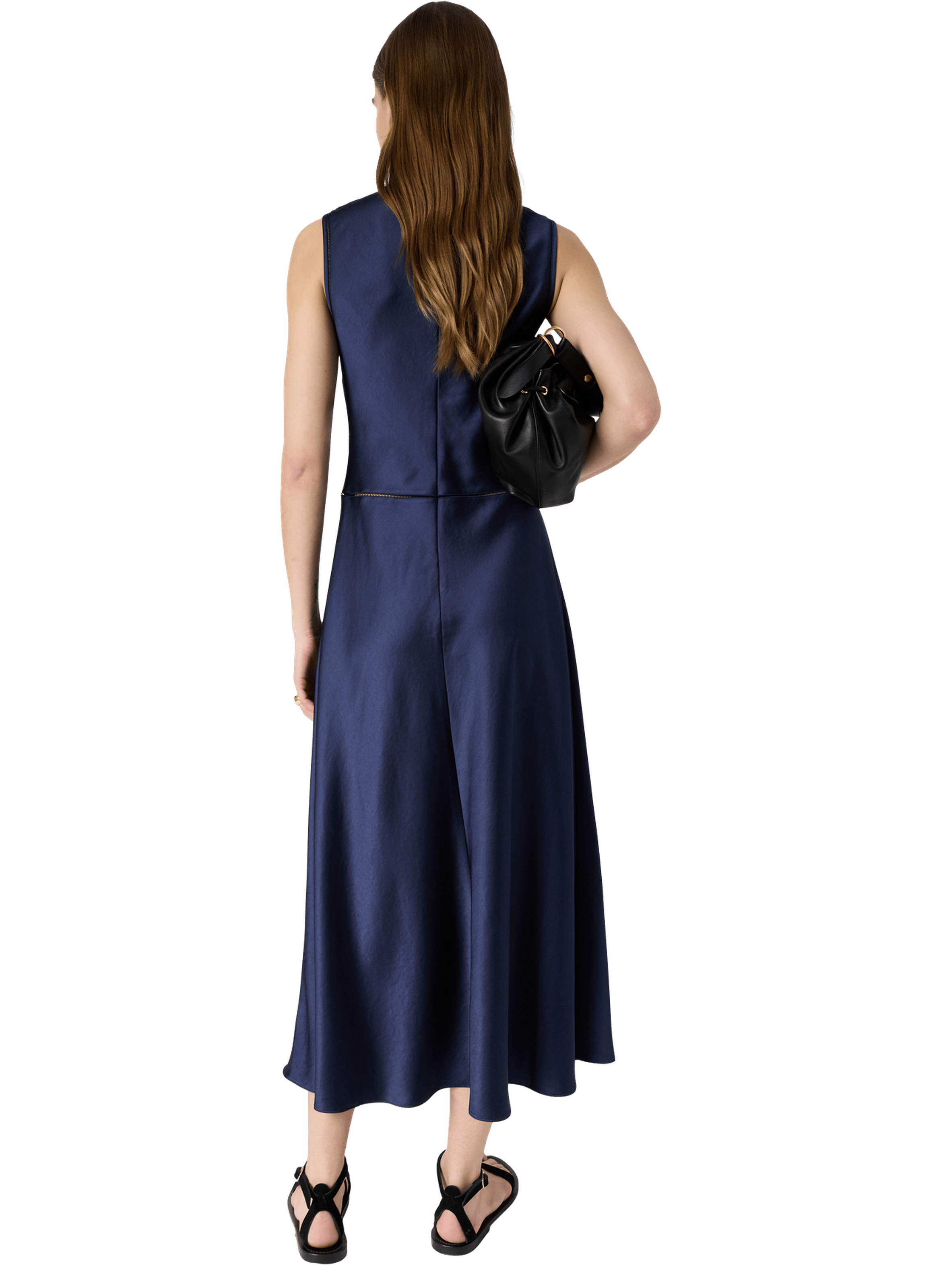 Robe longue en satin - raida GERARD DAREL Bleu