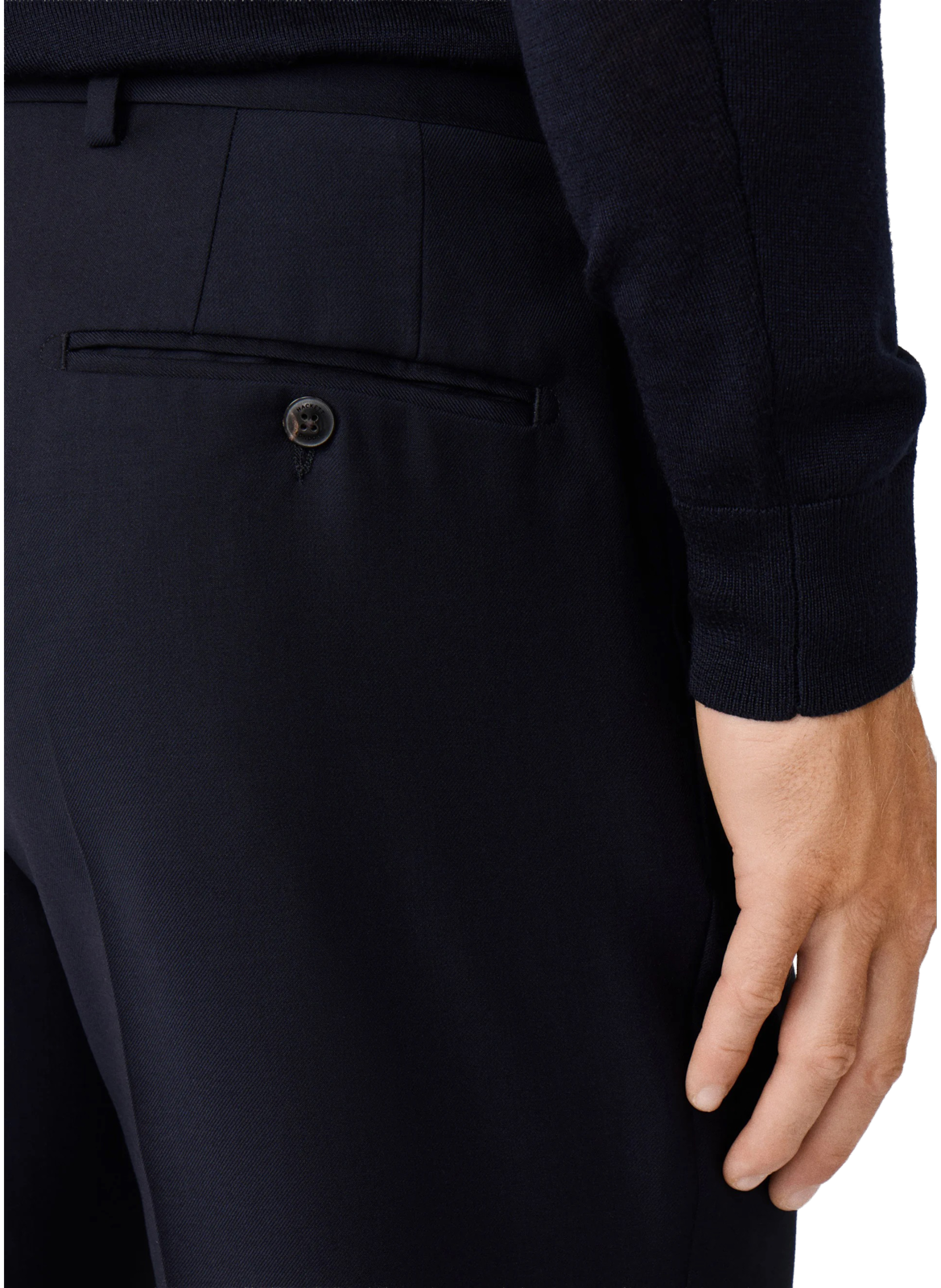 Pantalon de costume ajusté en laine HACKETT Bleu