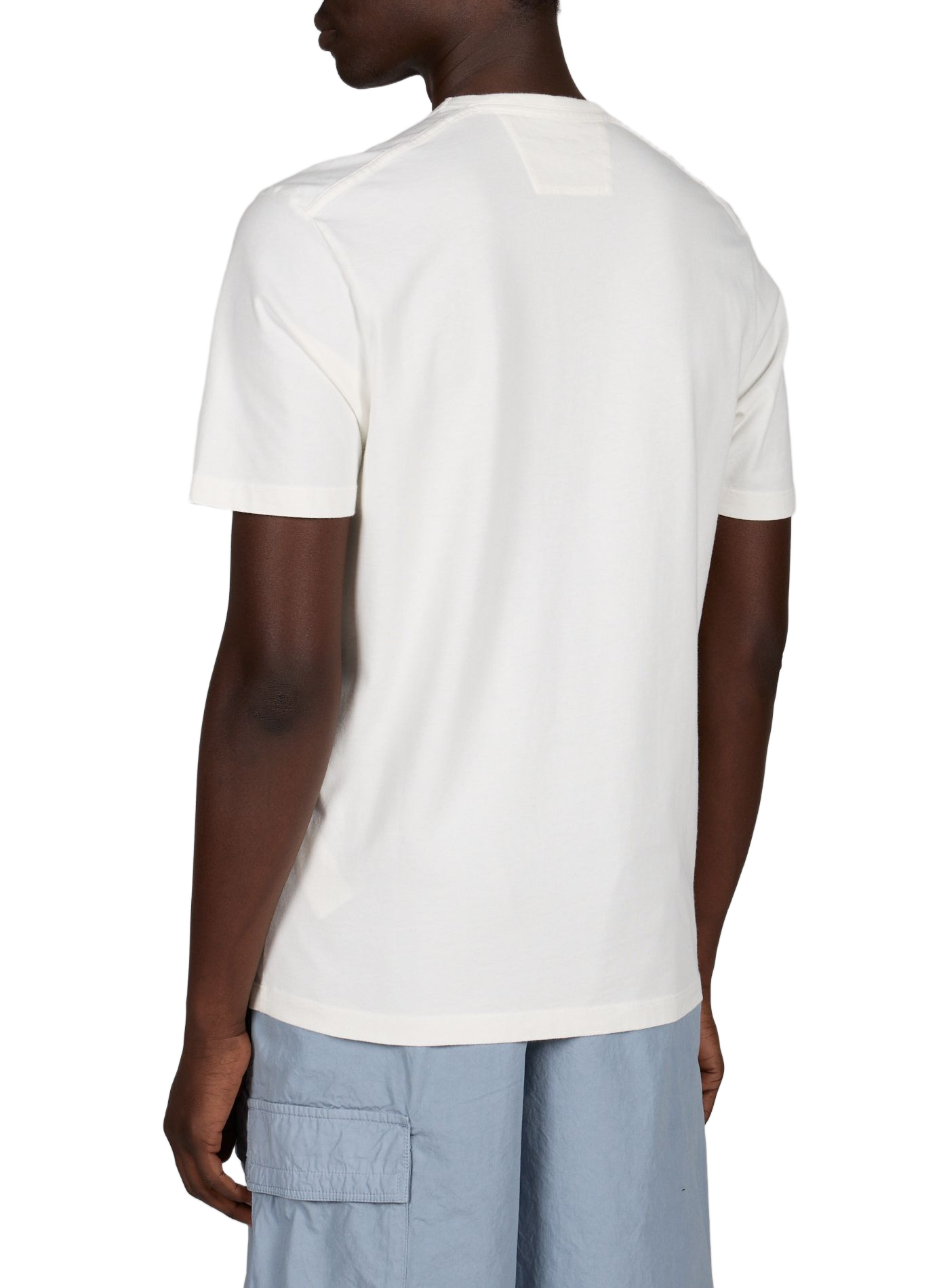 Straight printed cotton T-shirt CP COMPANY White