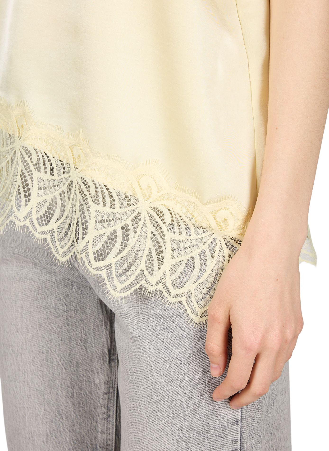 Top Viléa à dentelles VILA Jaune