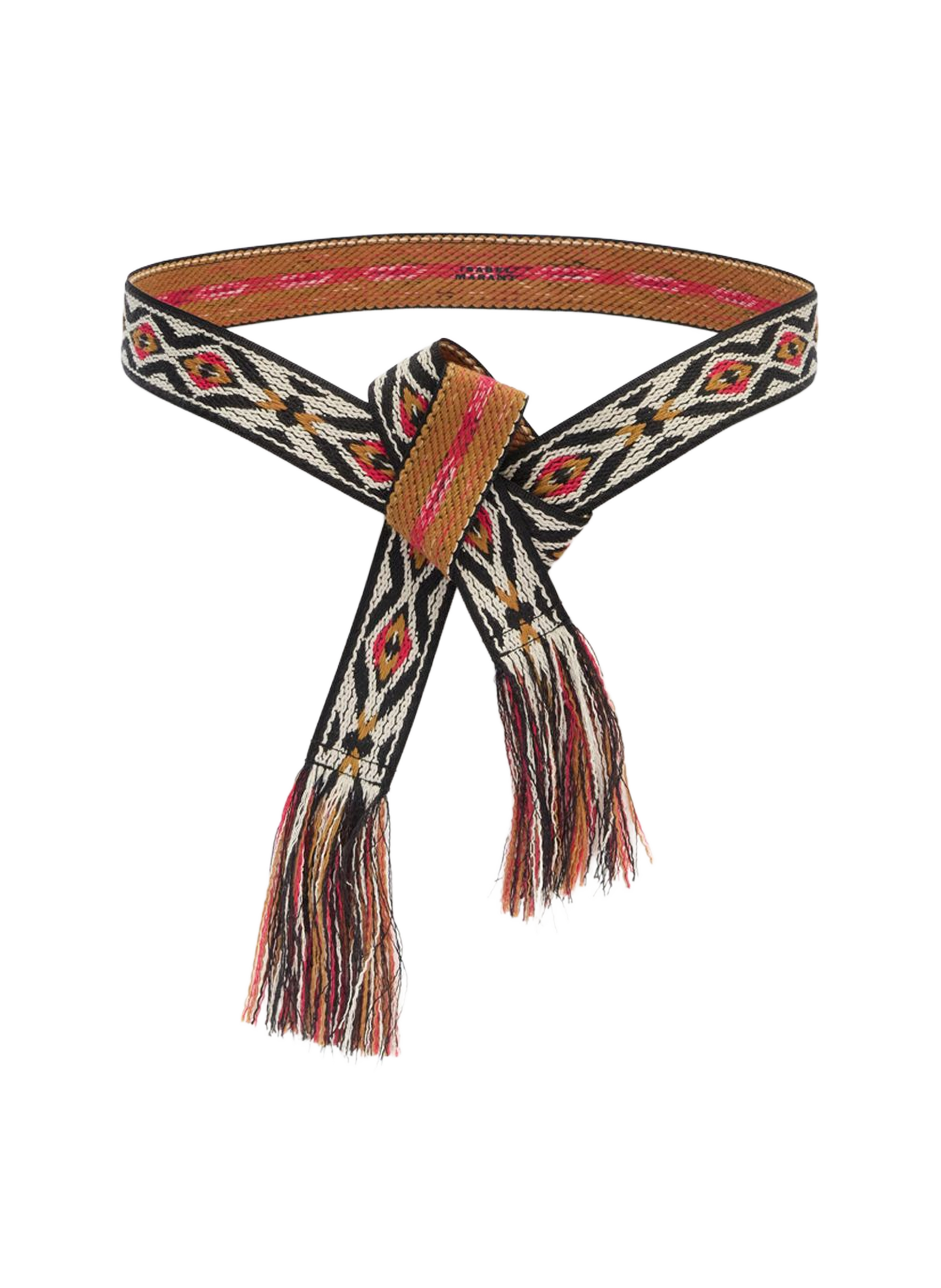 Woven graphic jacquard belt by Etki ISABEL MARANT Black