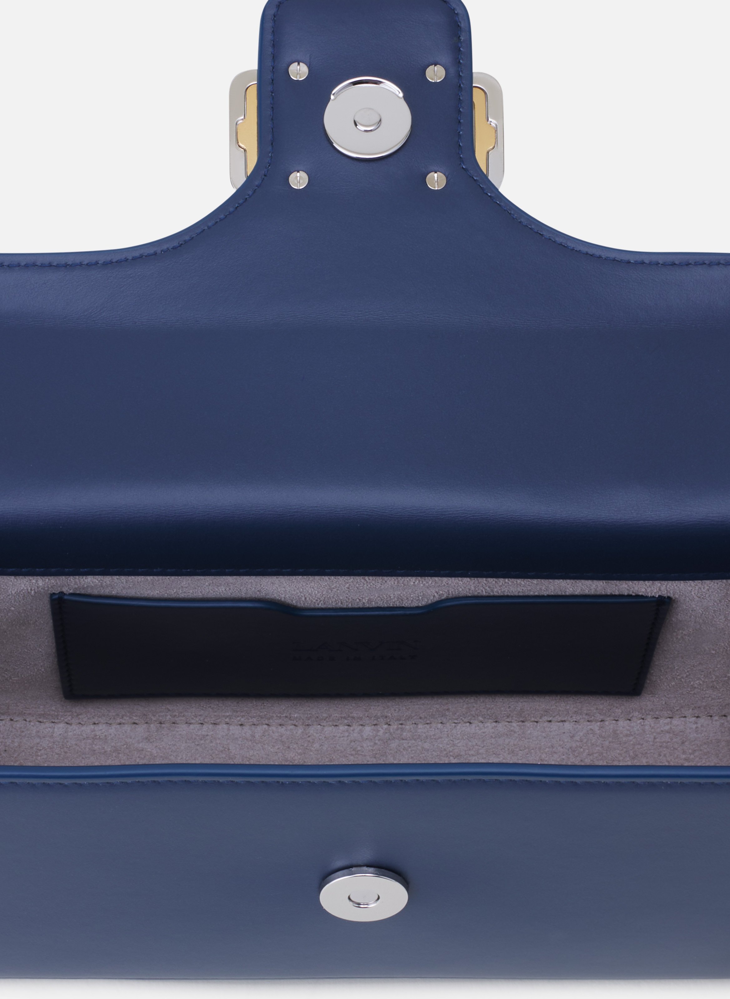 Sac pencil cat nano en cuir LANVIN Bleu