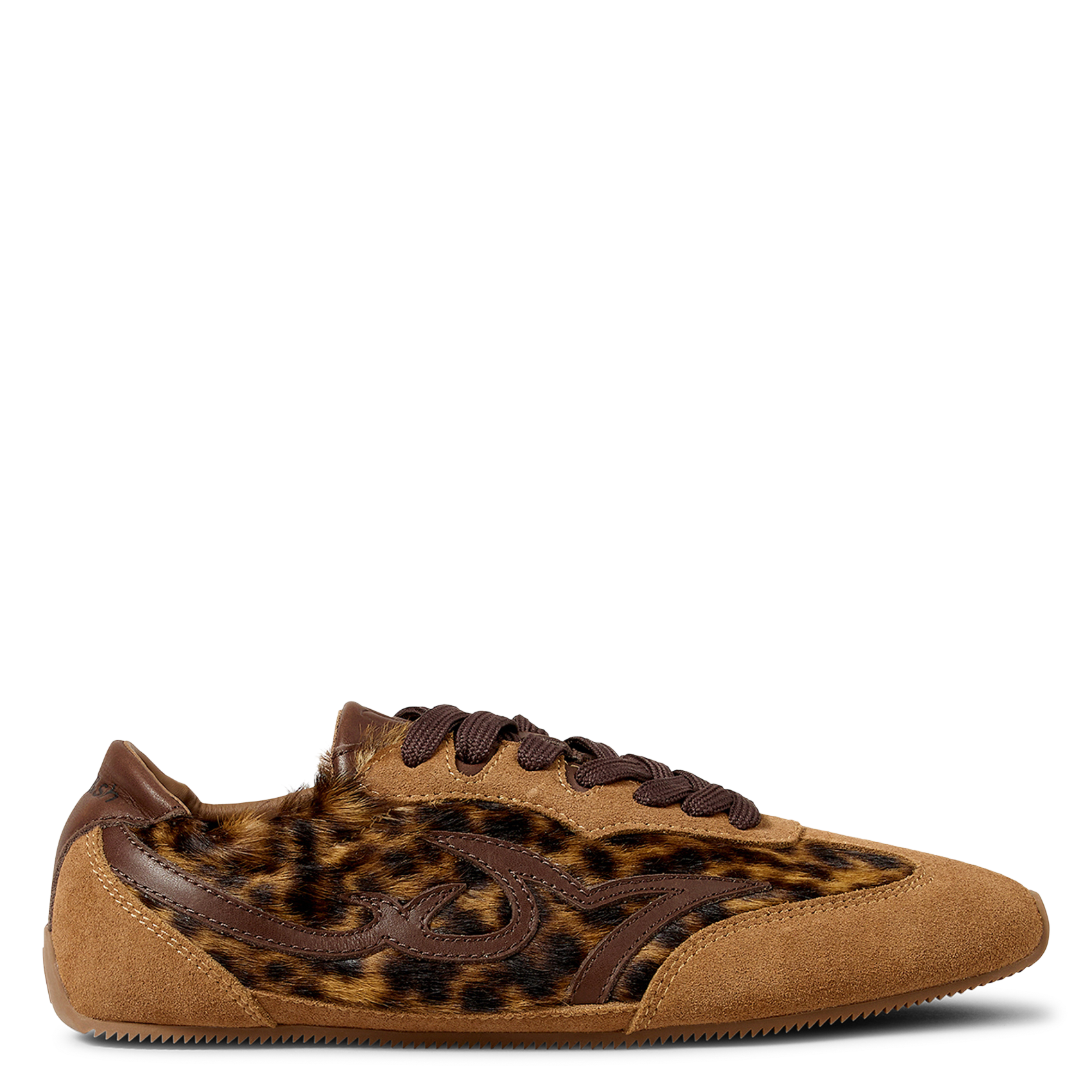 Baskets basses en cuir celleste BA&SH Marron