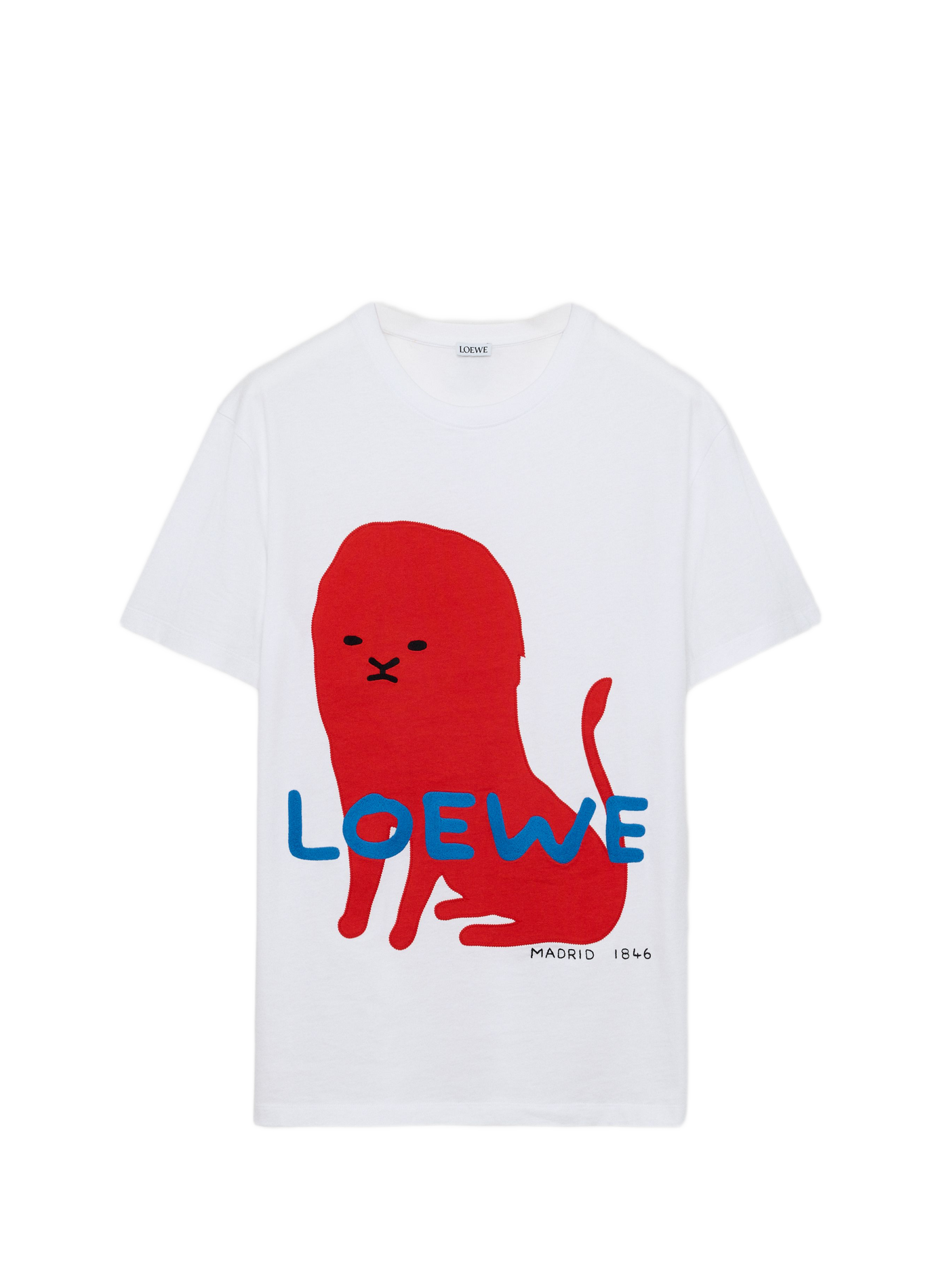Kapsel 180 Jahre - Klassisches bedrucktes Baumwoll-T-Shirt LOEWE Weiss
