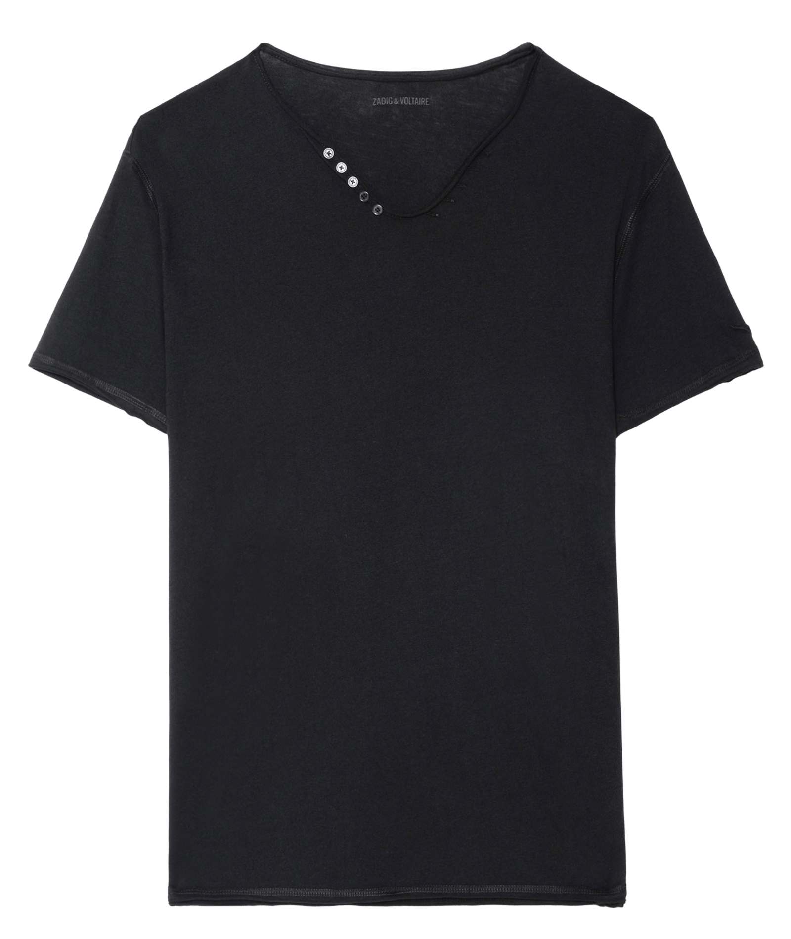 Tee-shirt droit en coton monastir ZADIG&VOLTAIRE Black