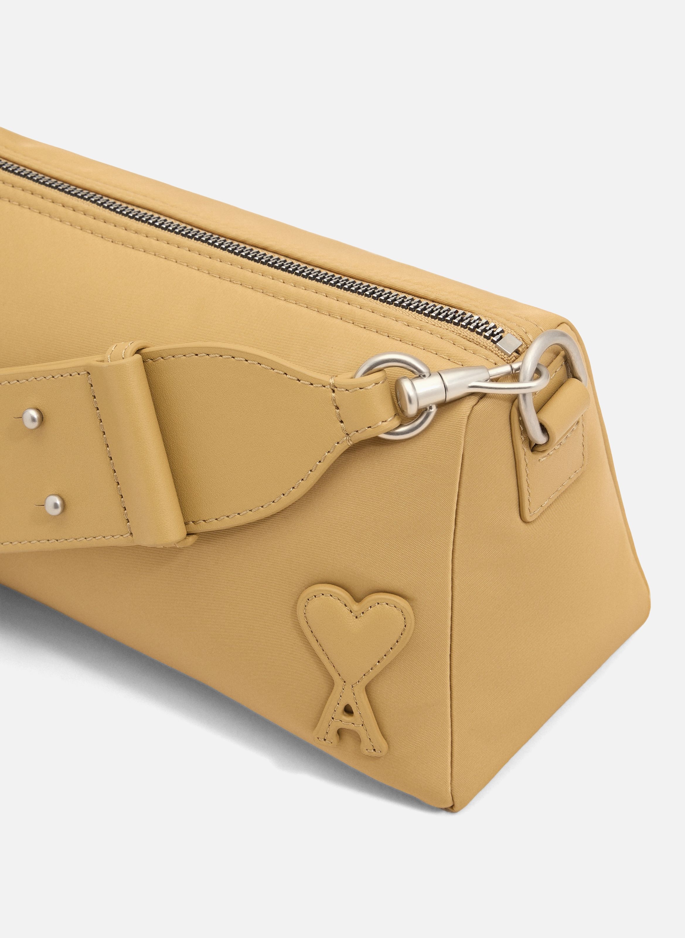 Sac marcel en nylon ouatiné unisexe AMI PARIS Beige