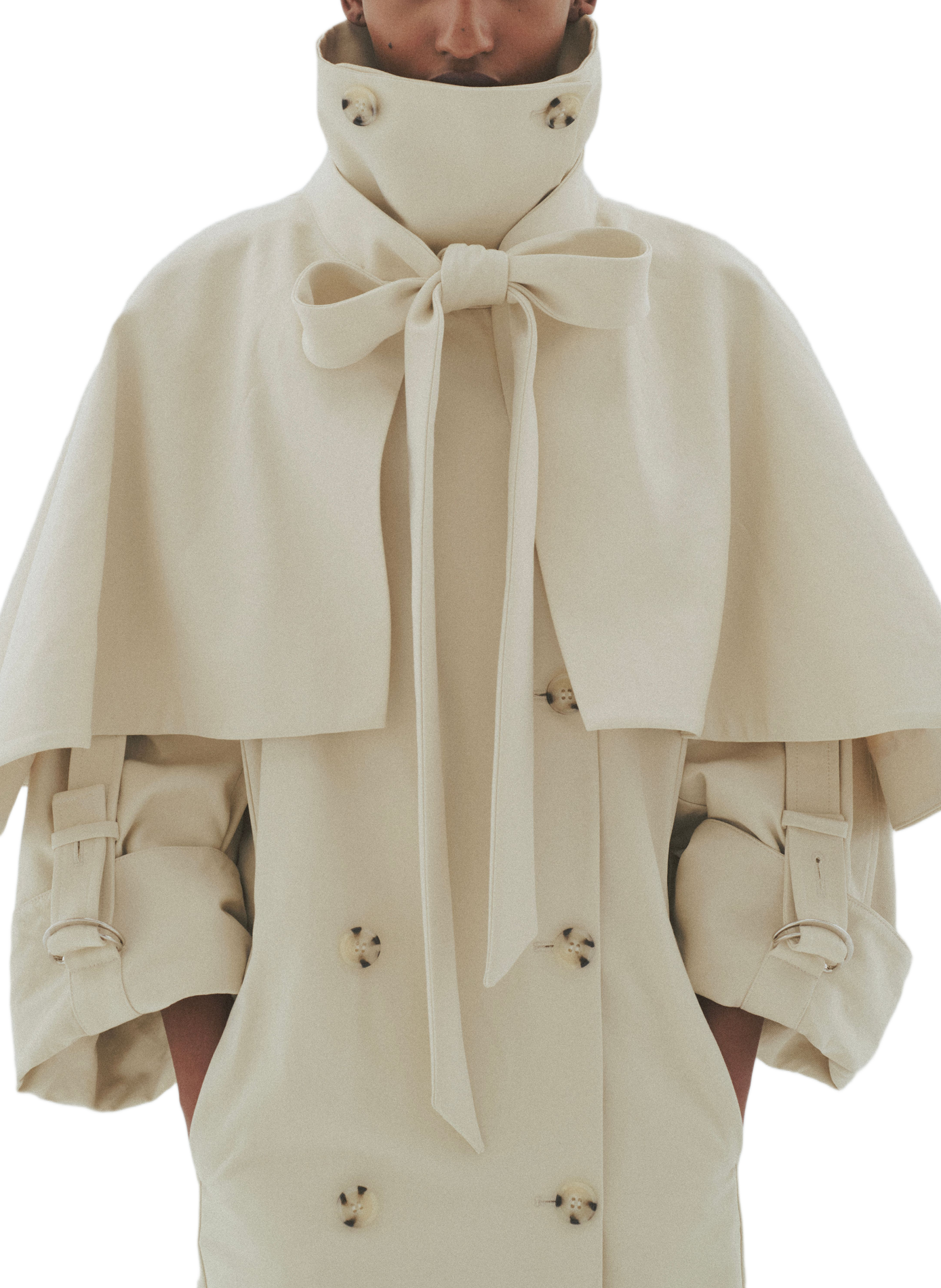 Langer weiträumiger Trenchcoat ARAKII Beige
