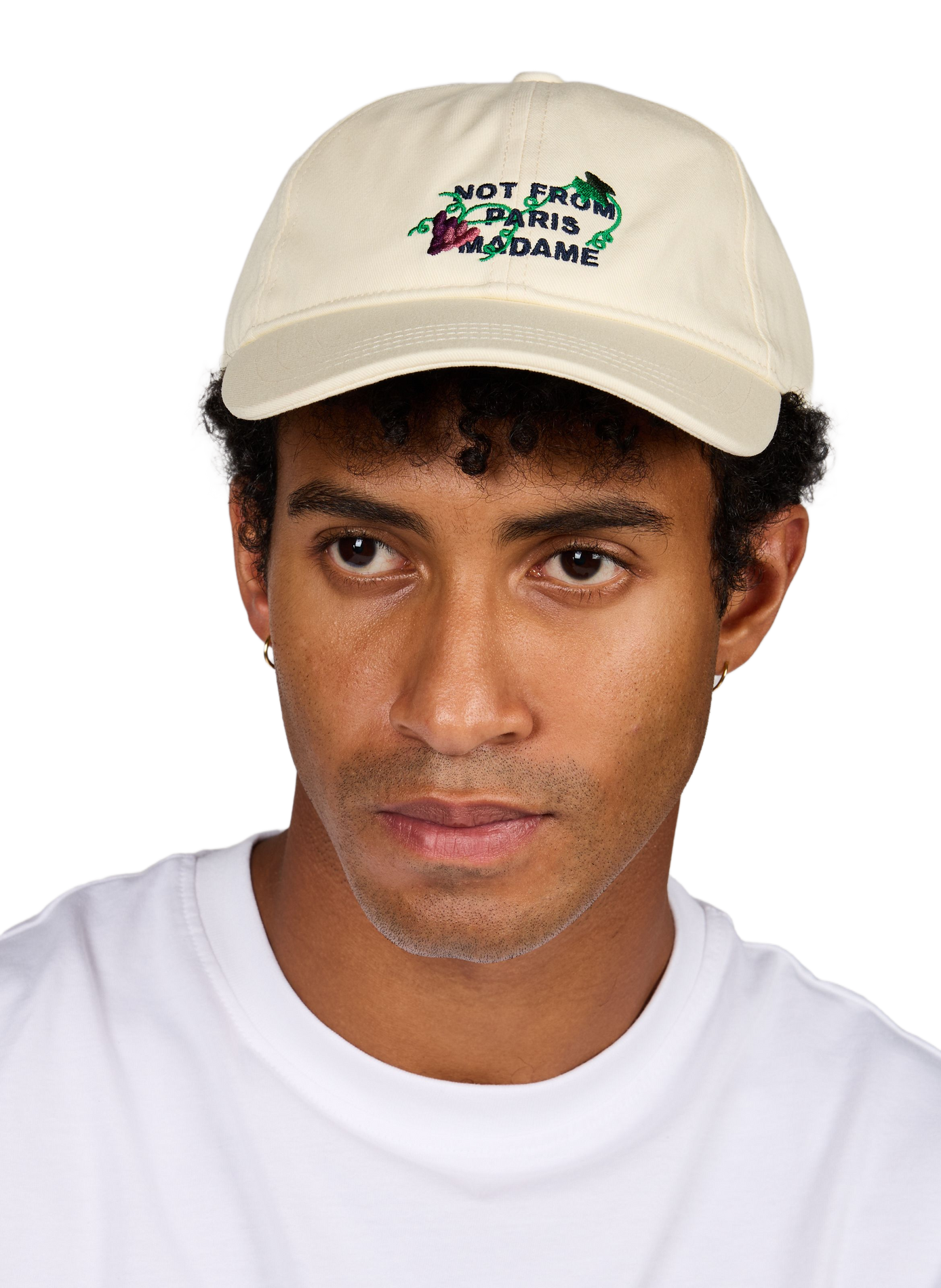 Gorra con logo bordado en algodón DROLE DE MONSIEUR Blanco