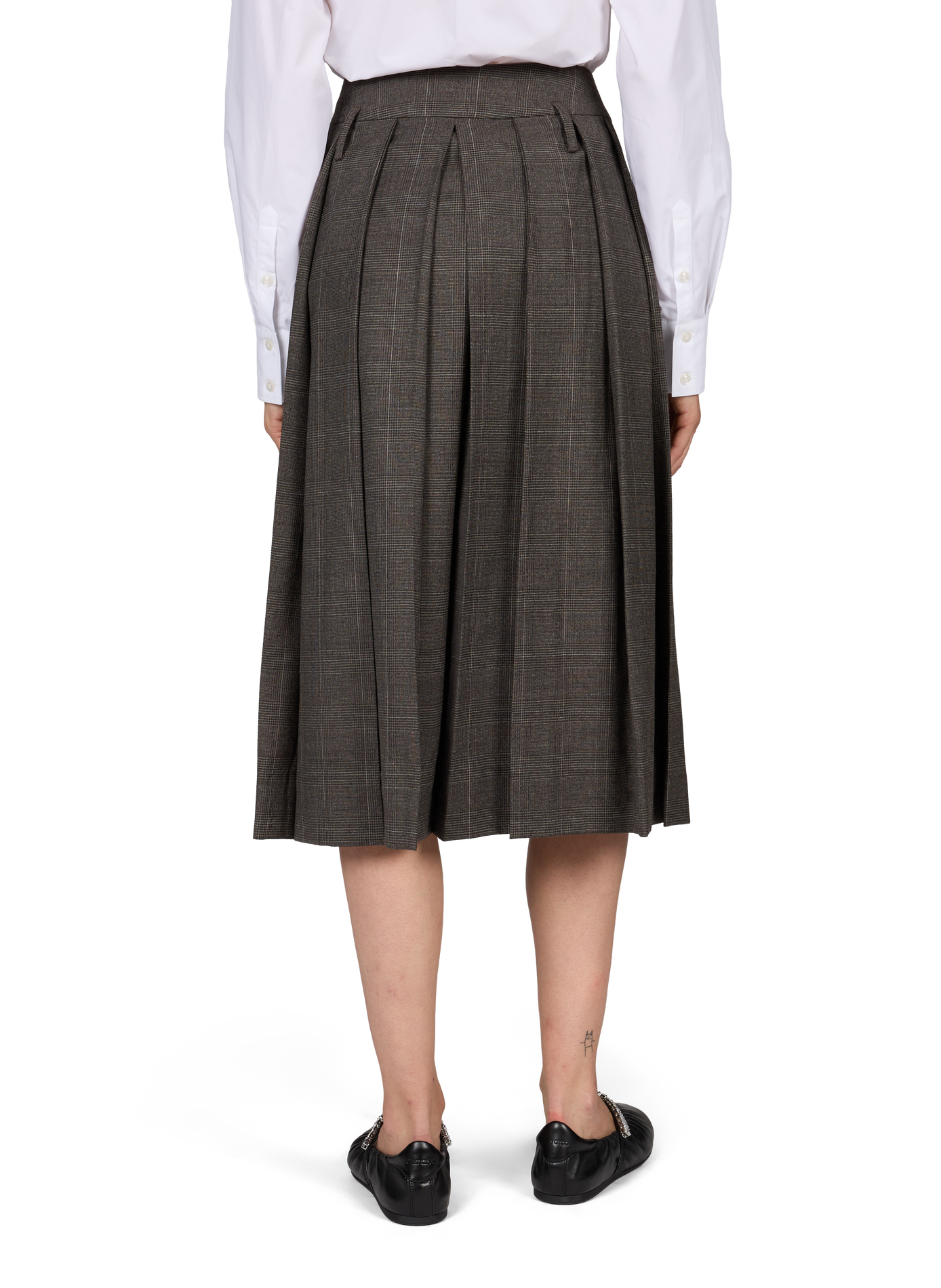 Short pleated skirt in mixed wool SIMONE ROCHA Grey