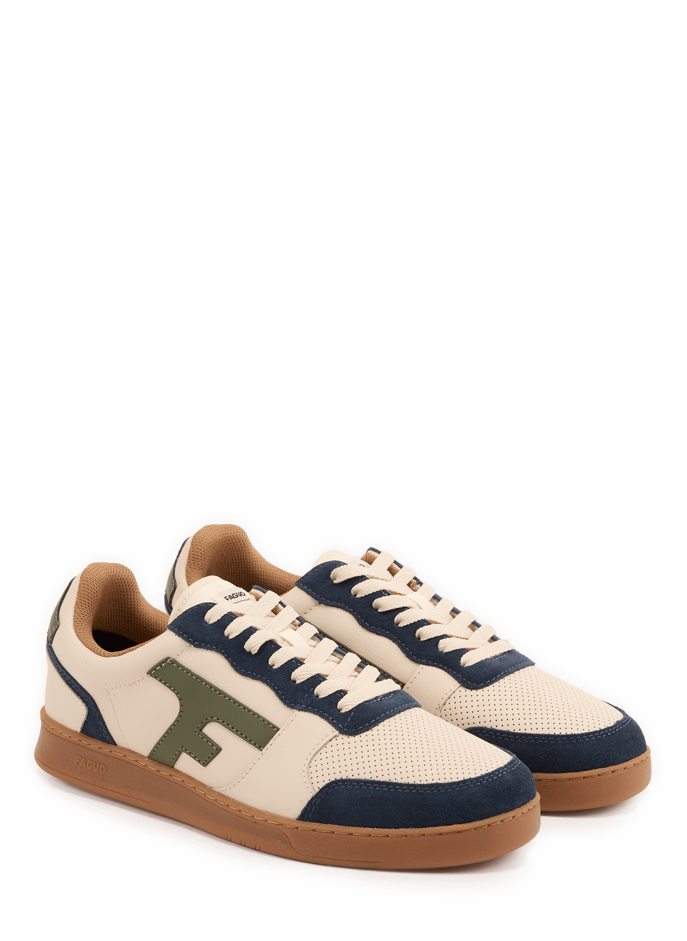 Sneakers Hazel in gemengd koeienleer FAGUO Beige
