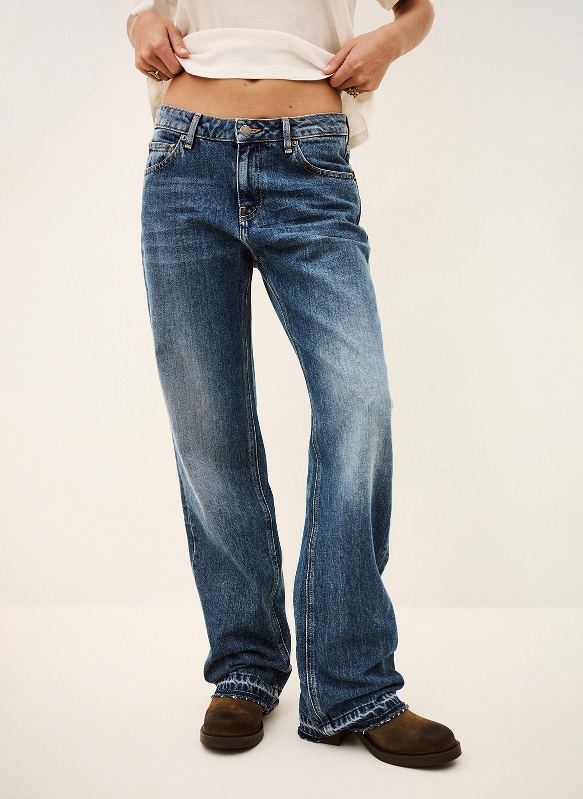 Wijde katoenen broek Vana BA&SH Blauw