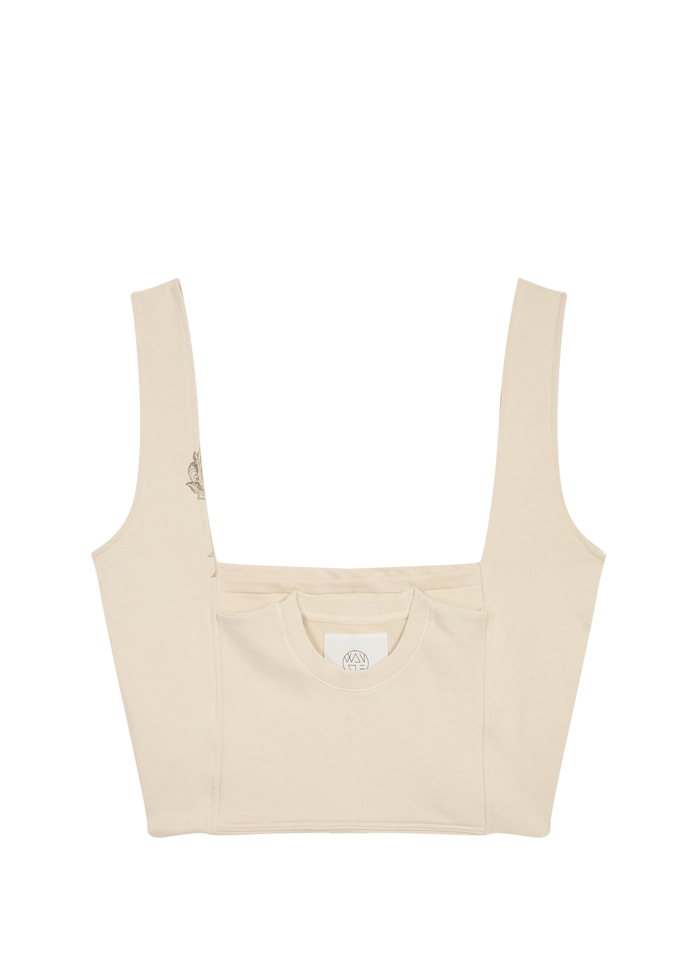 Bedruckter Baumwoll-Pullover WANSIE Beige
