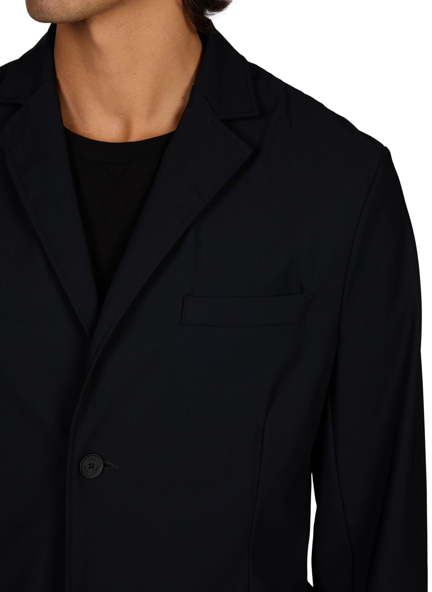 Gerader Blazer mit Reverskragen 1789 CALA Schwarz