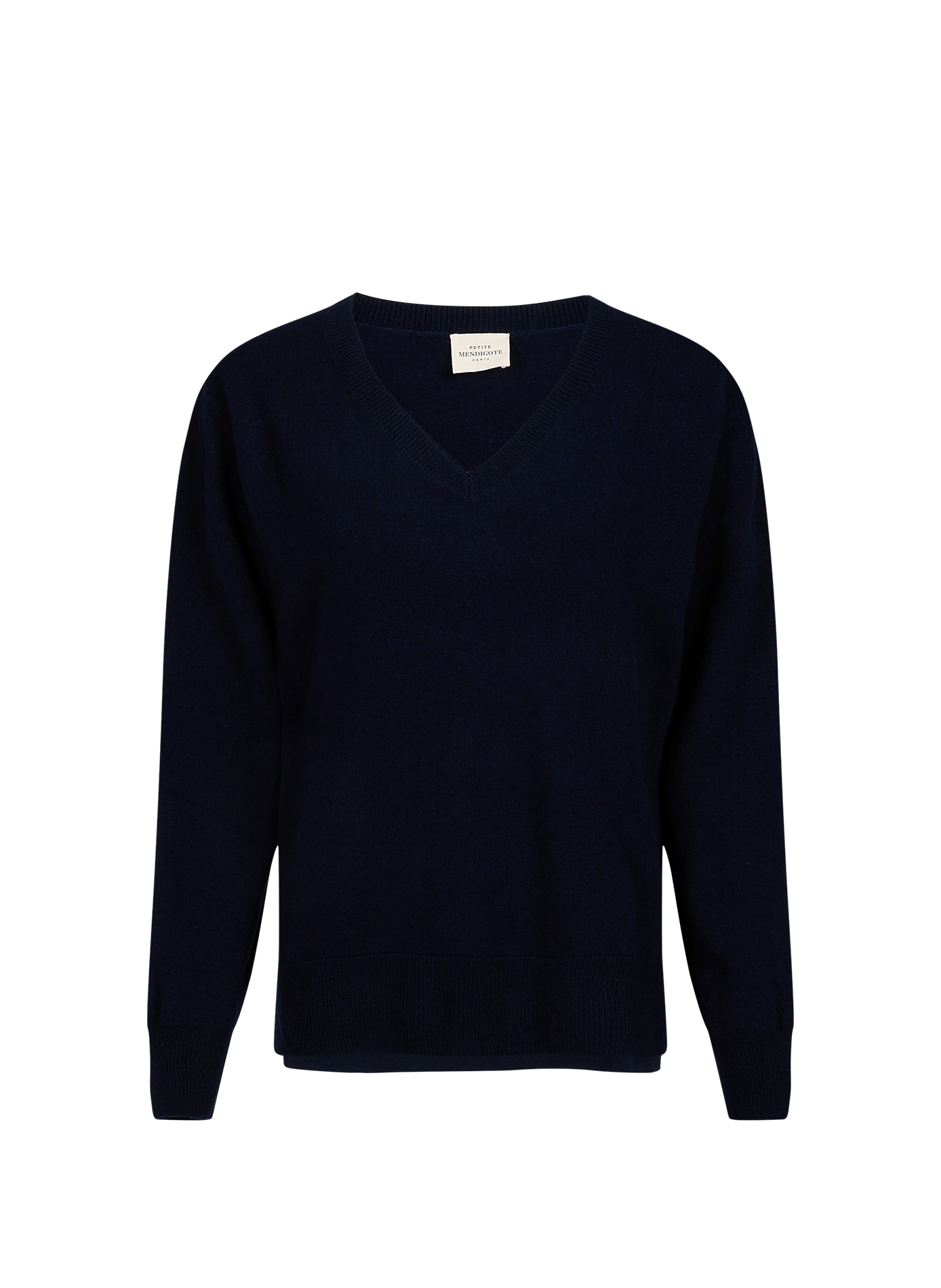 Oversized V-neck wool and cashmere sweater PETITE MENDIGOTE Blue