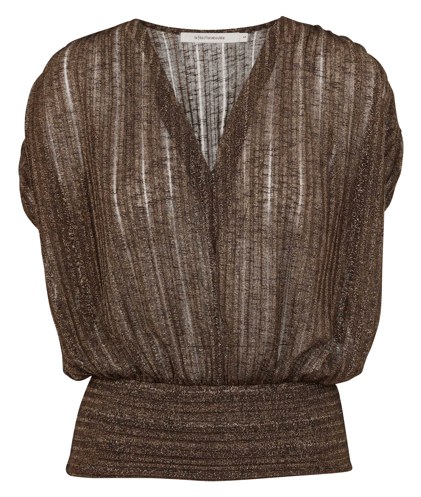 Top met V-hals LA FEE MARABOUTEE Zwart