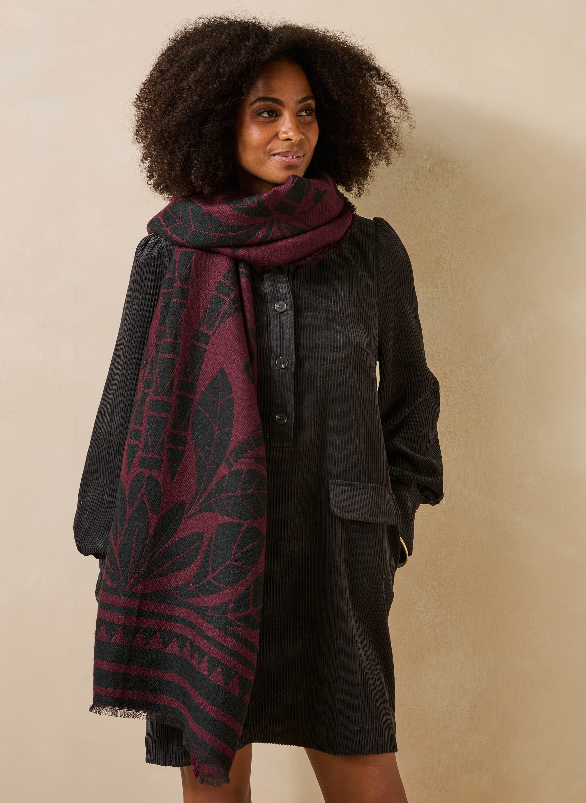 Sjaal met jacquardmotief LA FEE MARABOUTEE Veelkleurig