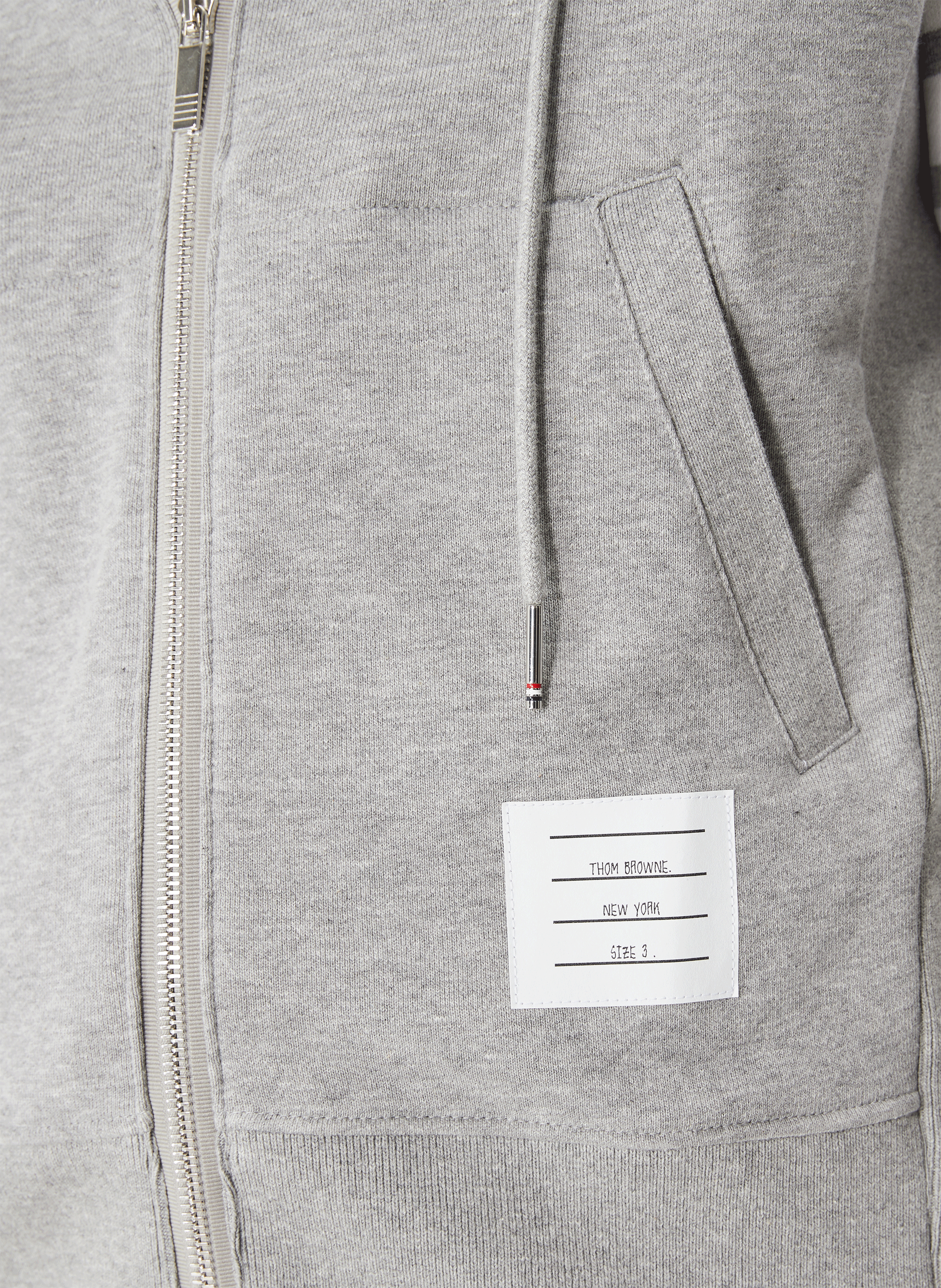 Katoenen hoodie THOM BROWNE Grijs