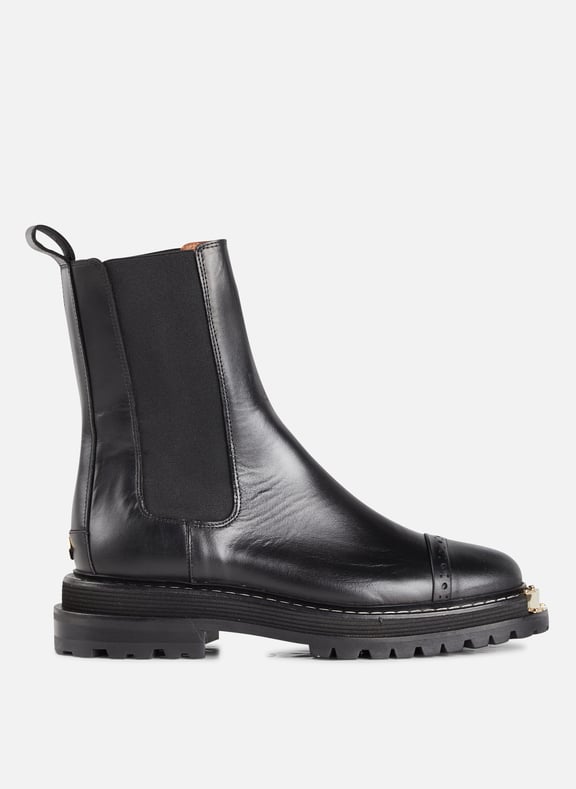 Bottines en cuir Noir by SANDRO SANDRO Bottines en cuir Noir