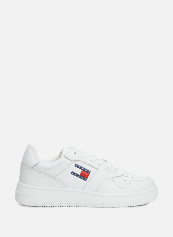 Baskets en cuir Blanc by TOMMY HILFIGER TOMMY HILFIGER Baskets en cuir Blanc