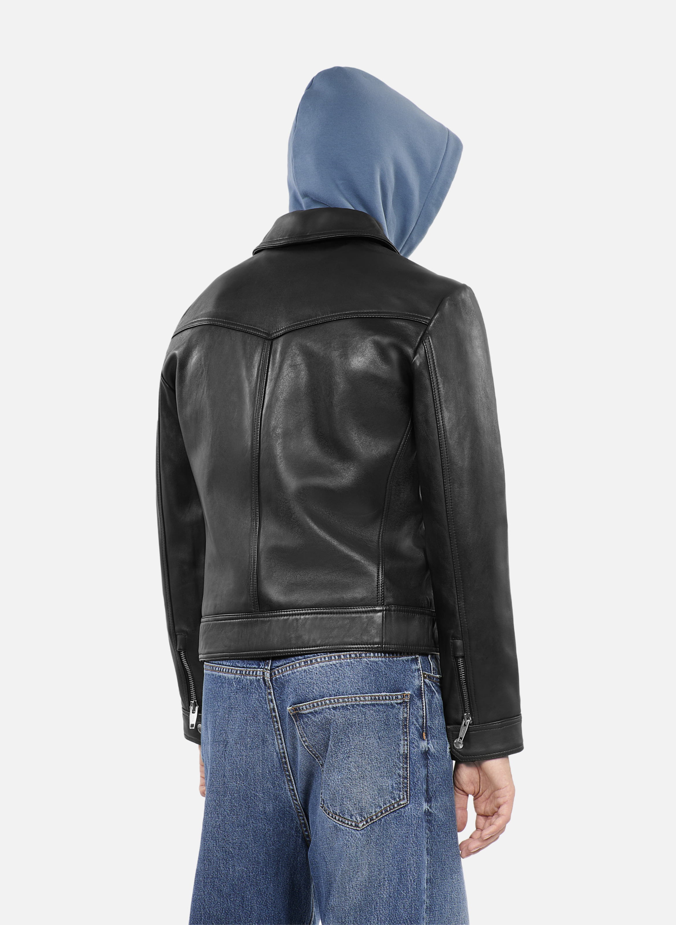 Blouson en cuir THE KOOPLES Noir