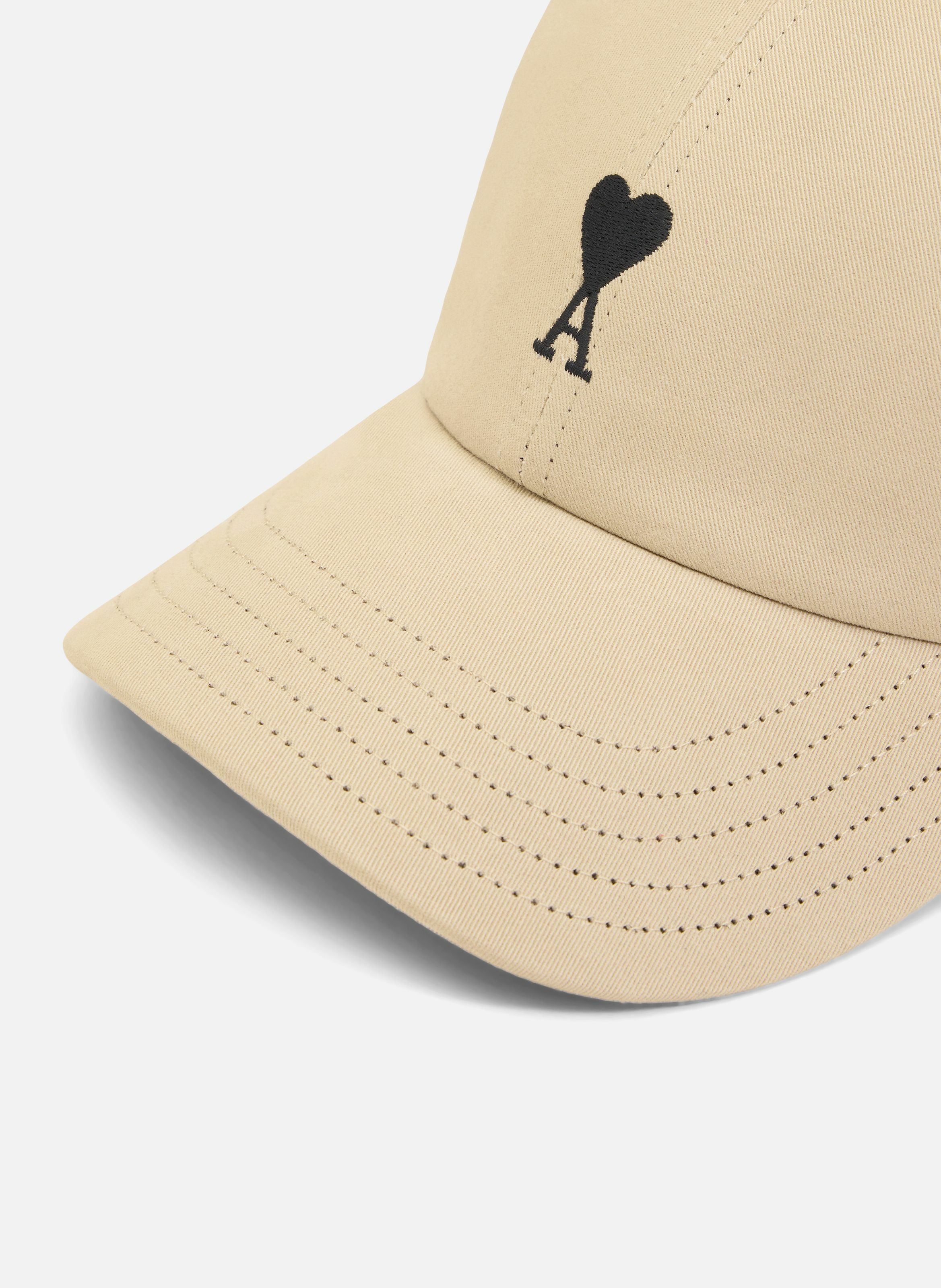 Casquette ami de coeur unisexe en coton AMI PARIS Beige