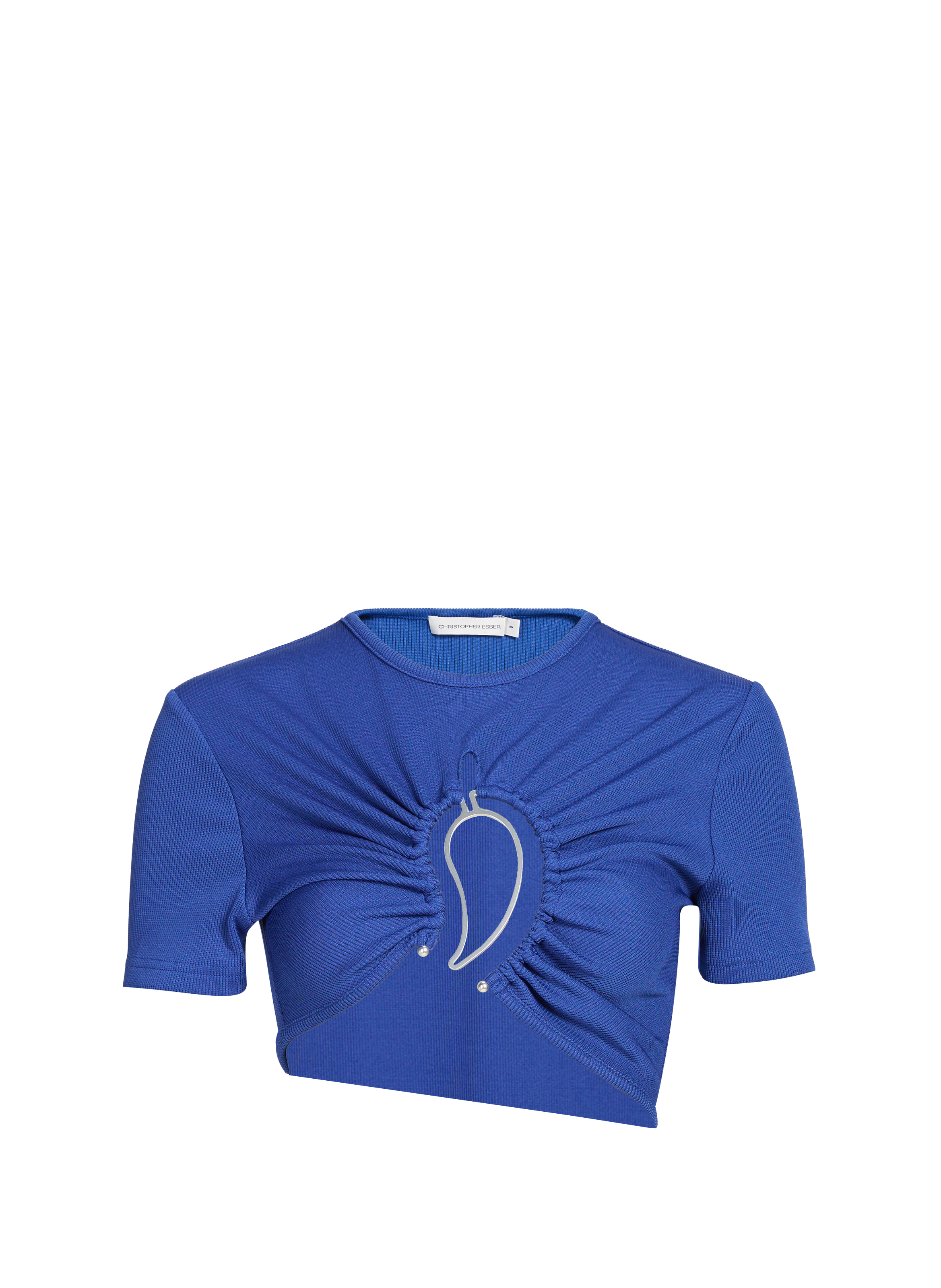 Top court avec empiècement  CHRISTOPHER ESBER Bleu
