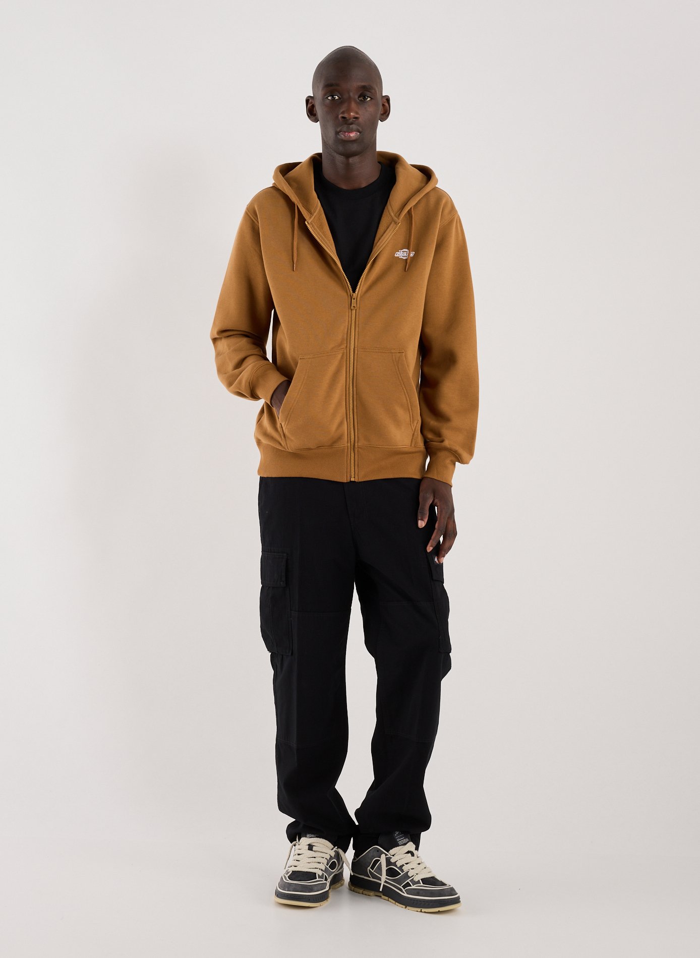 Gilet à capuche en coton mélangé DICKIES Marron