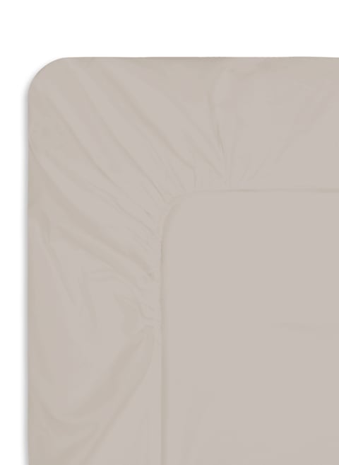 Drap housse en satin de coton BeigeAU PRINTEMPS PARIS Drap housse en satin de coton BeigeAU PRINTEMPS PARIS