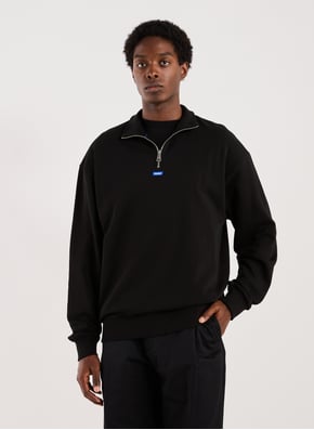 Sweat col zippé en coton HUGO BLUE Sweat col zippé en coton HUGO BLUE