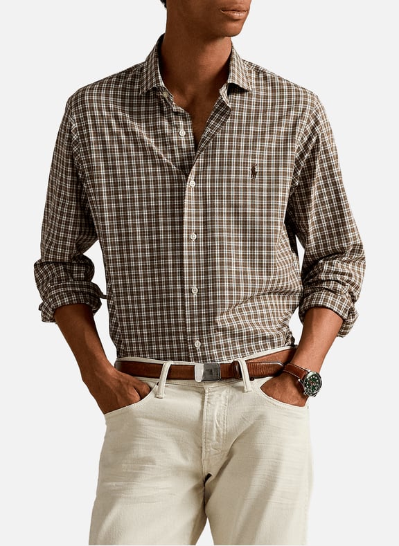 Chemise col classique en coton Beige by POLO RALPH LAUREN POLO RALPH LAUREN Chemise col classique en coton Beige