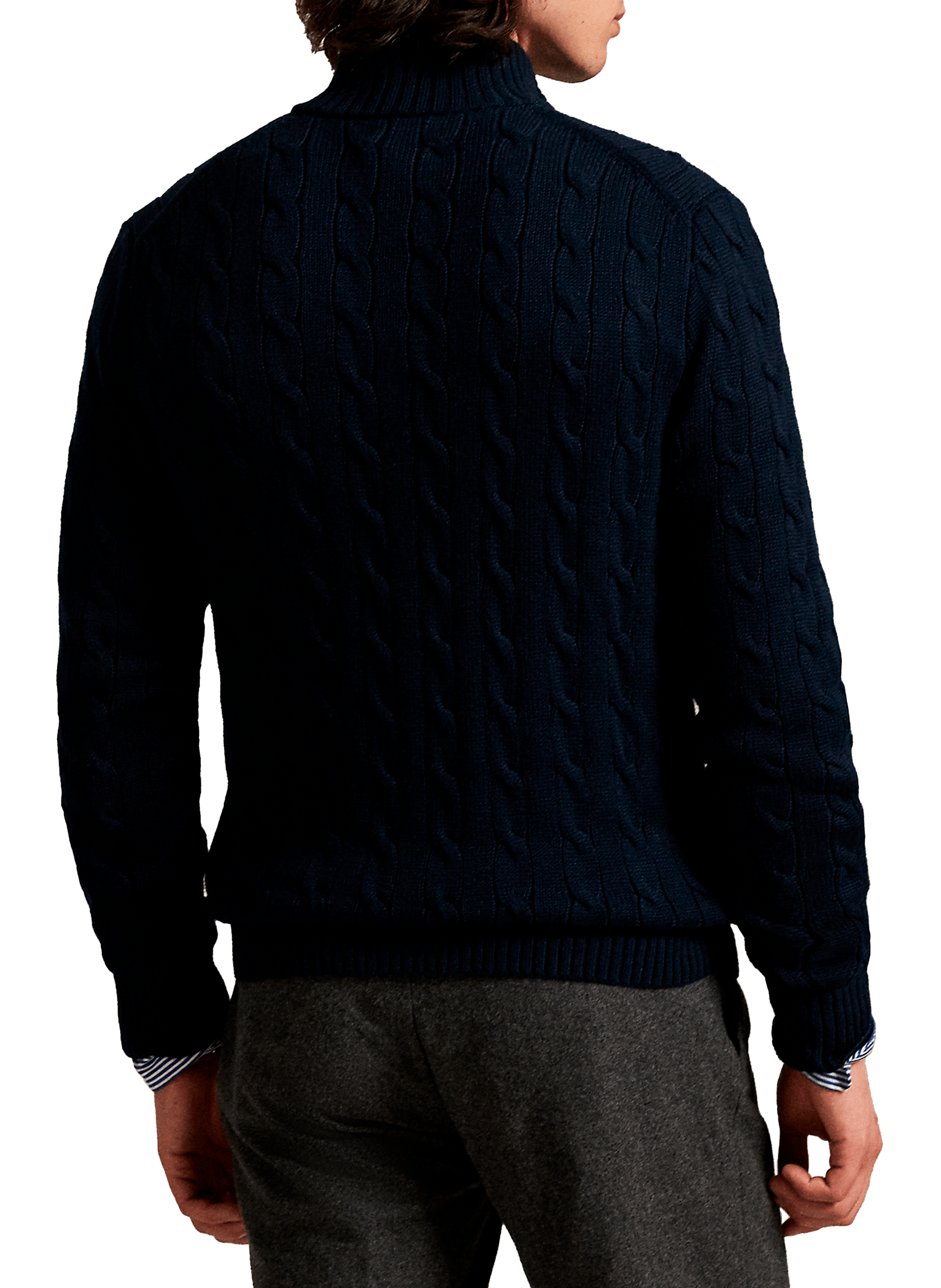 Gilet à col montant en coton POLO RALPH LAUREN Bleu