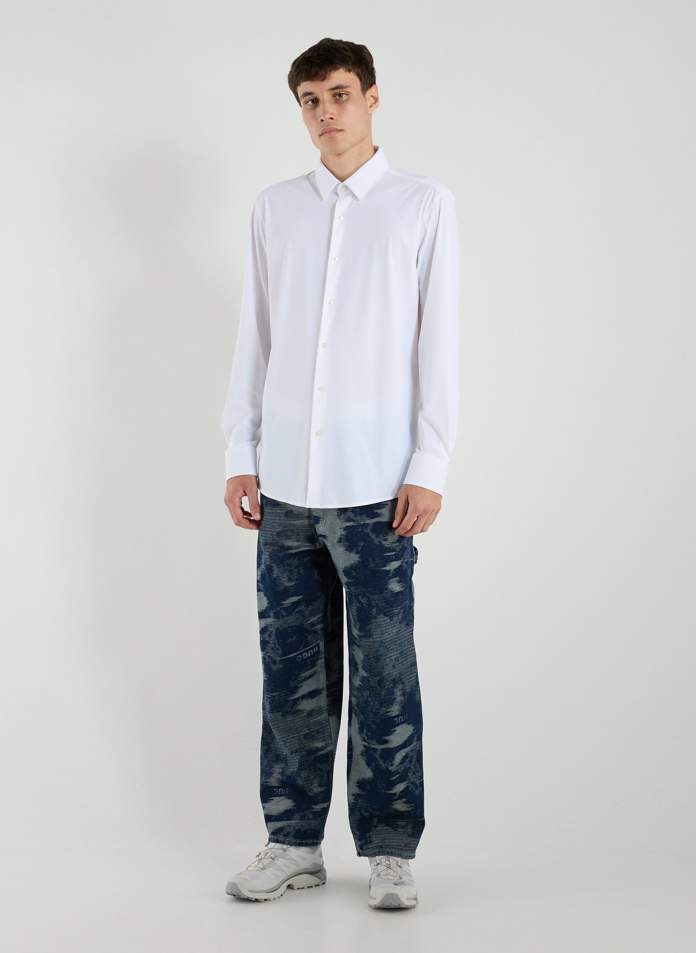 HUGO BLUE Jean droit carpenter jacquard en coton Bleu
