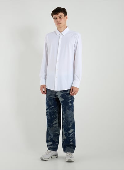 Gerader Jacquard-Baumwoll-Carpenter-Jeans HUGO BLUE Gerader Jacquard-Baumwoll-Carpenter-Jeans HUGO BLUE