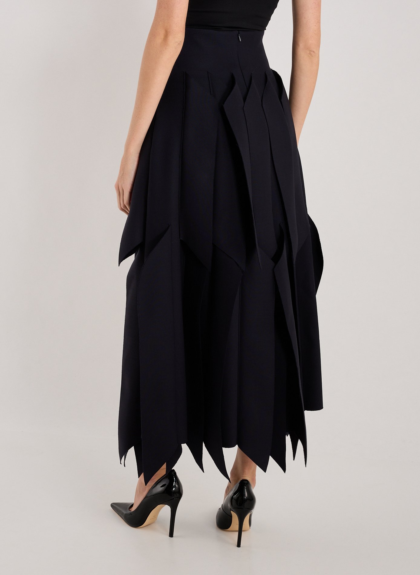 Jupe évasée découpes 3D A.W.A.K.E. MODE Bleu