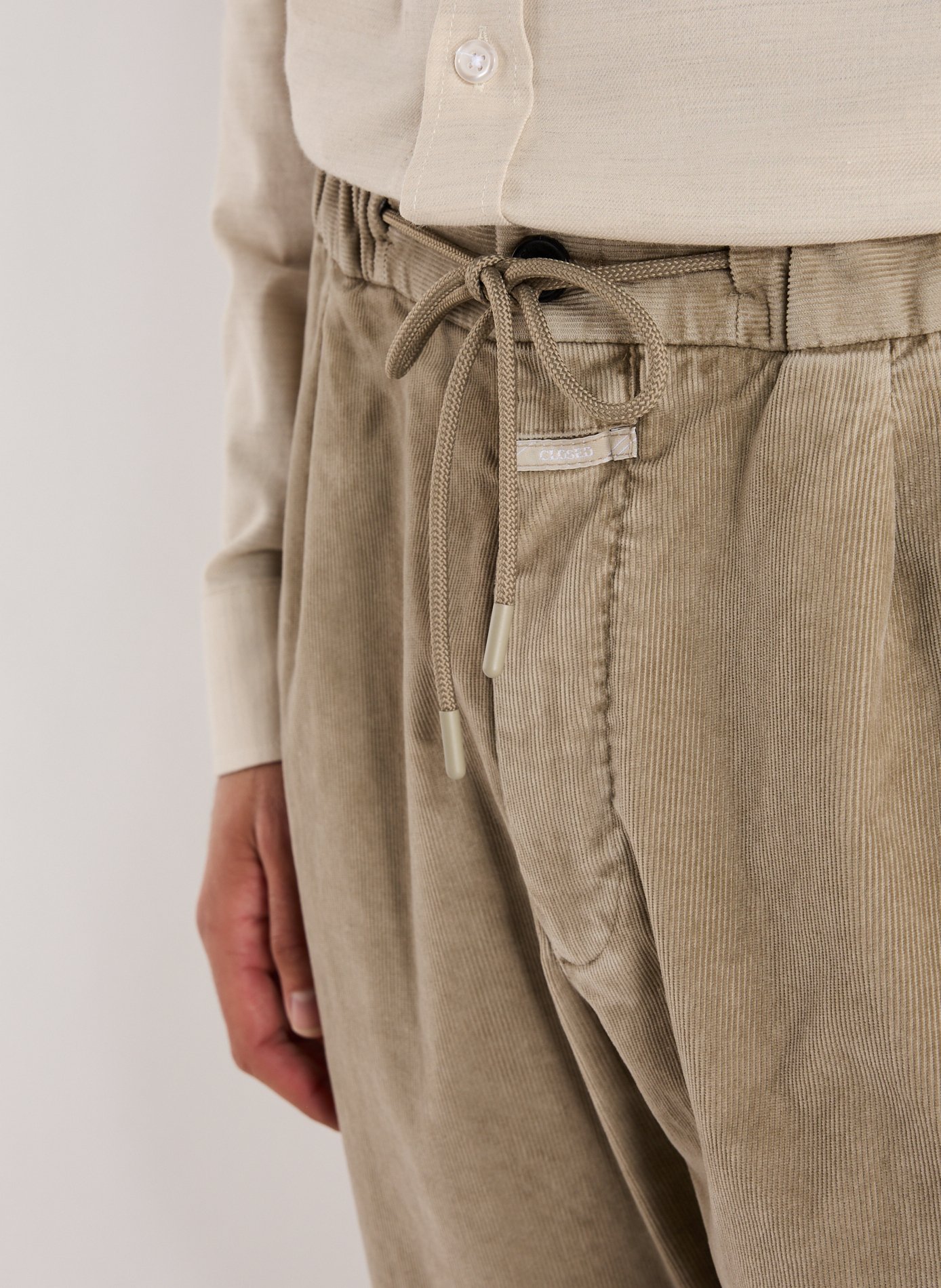 Pantalon Vigo en velours côtelé de coton CLOSED Gris