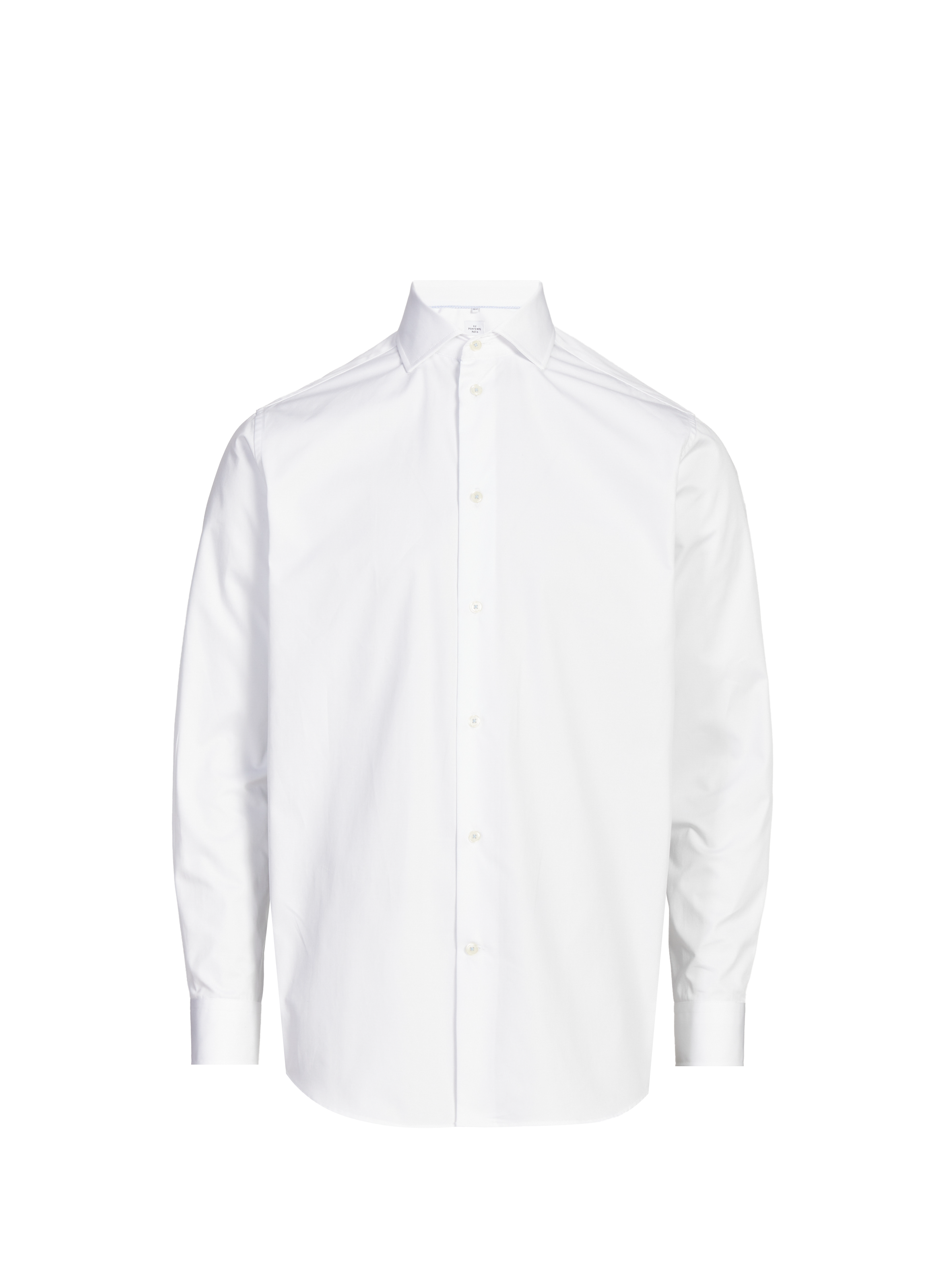 AU PRINTEMPS PARIS Chemise col classique manches contrastantes en coton White