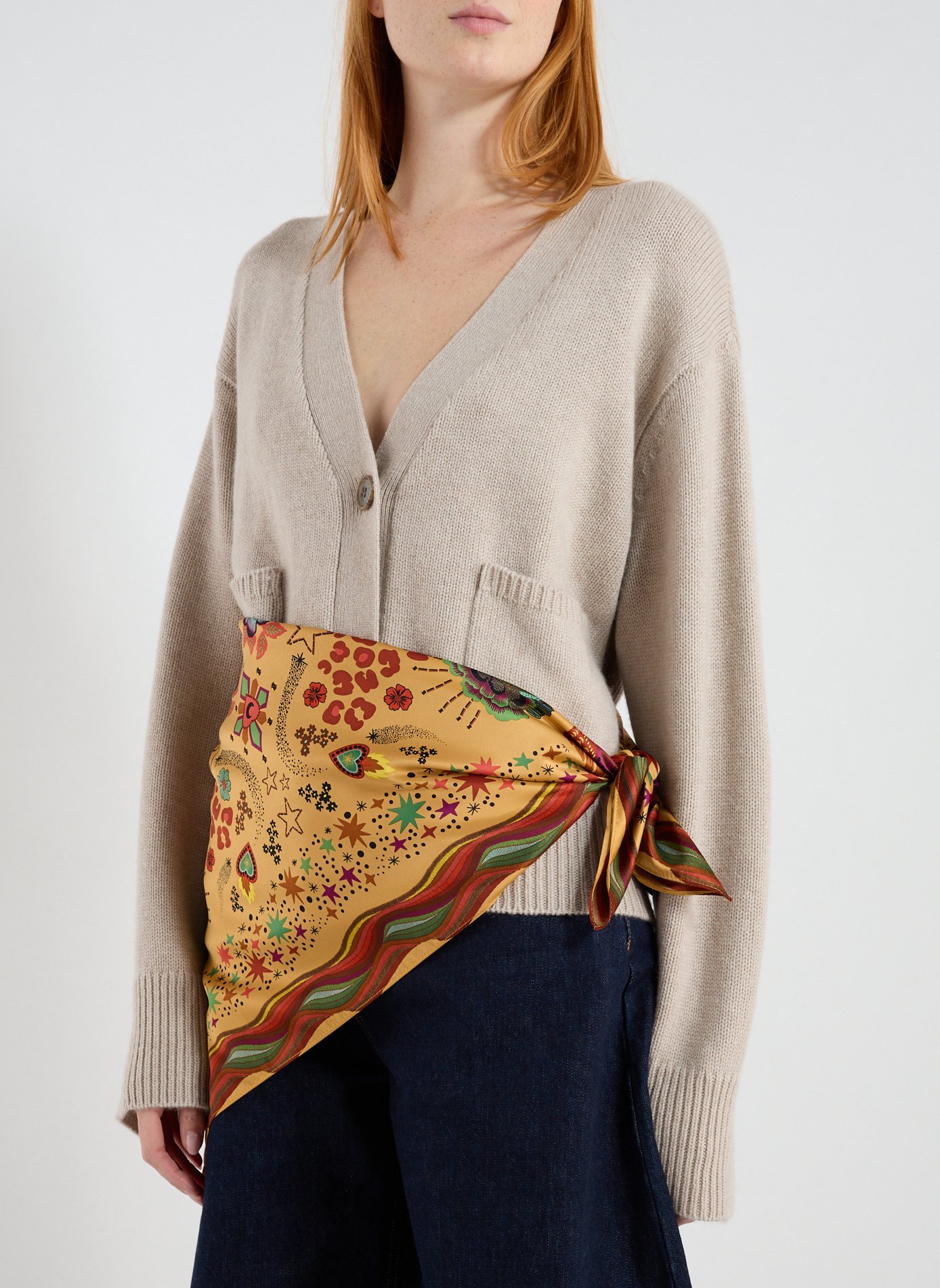 Foulard imprimé WILD Beige
