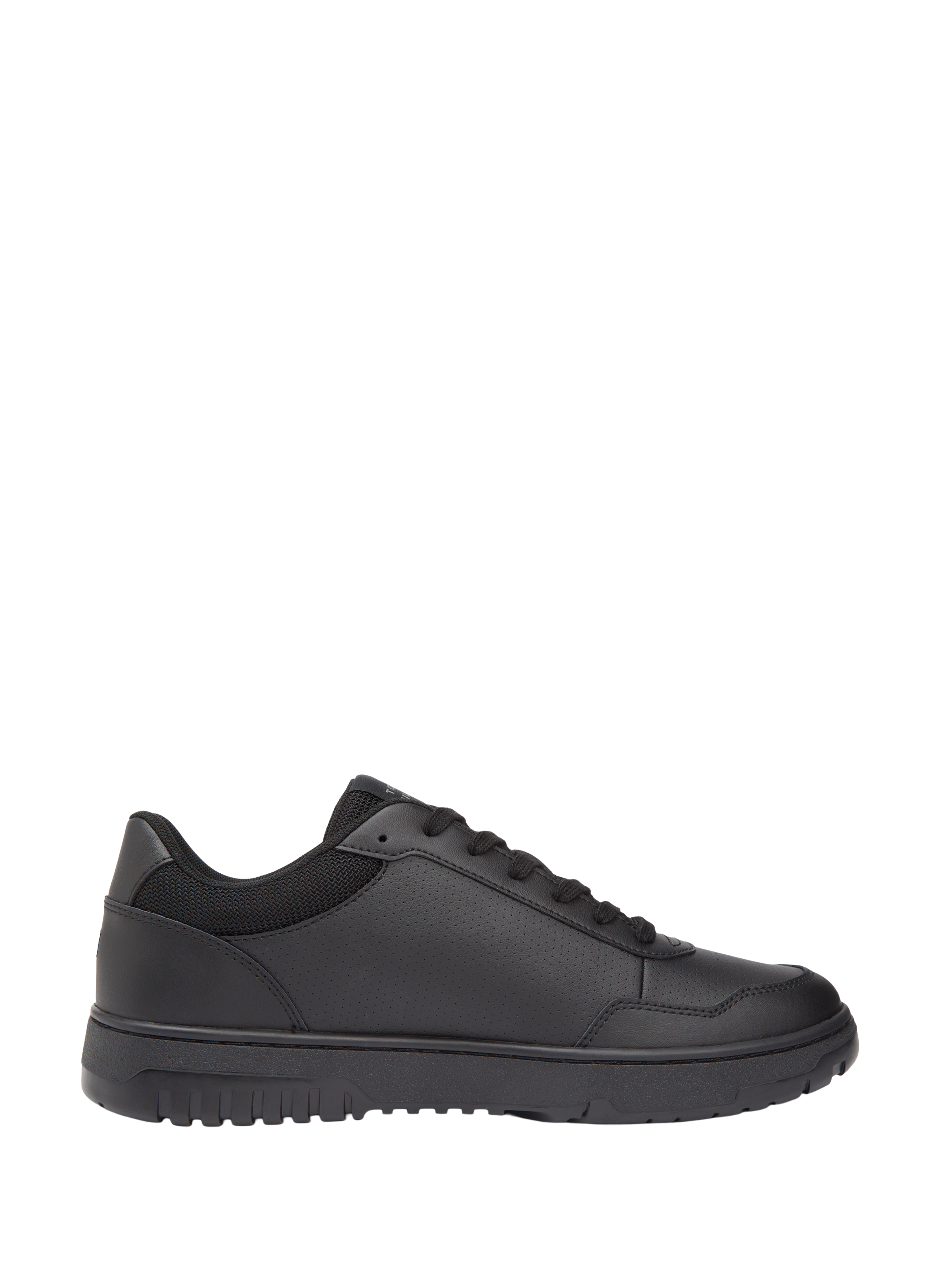 Basket en cuir de vache mélangé TOMMY HILFIGER Noir