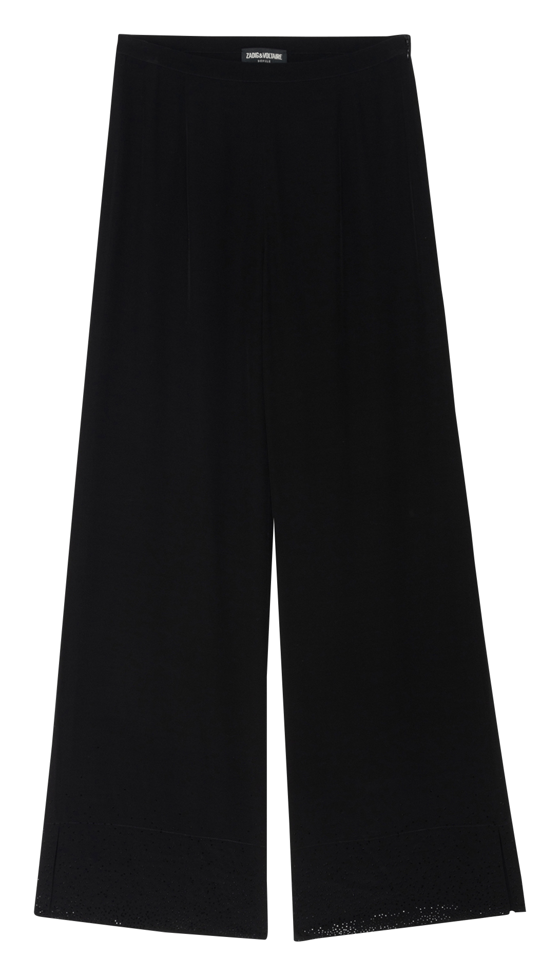 Pantalon large taille haute fluide papel ZADIG&VOLTAIRE Noir