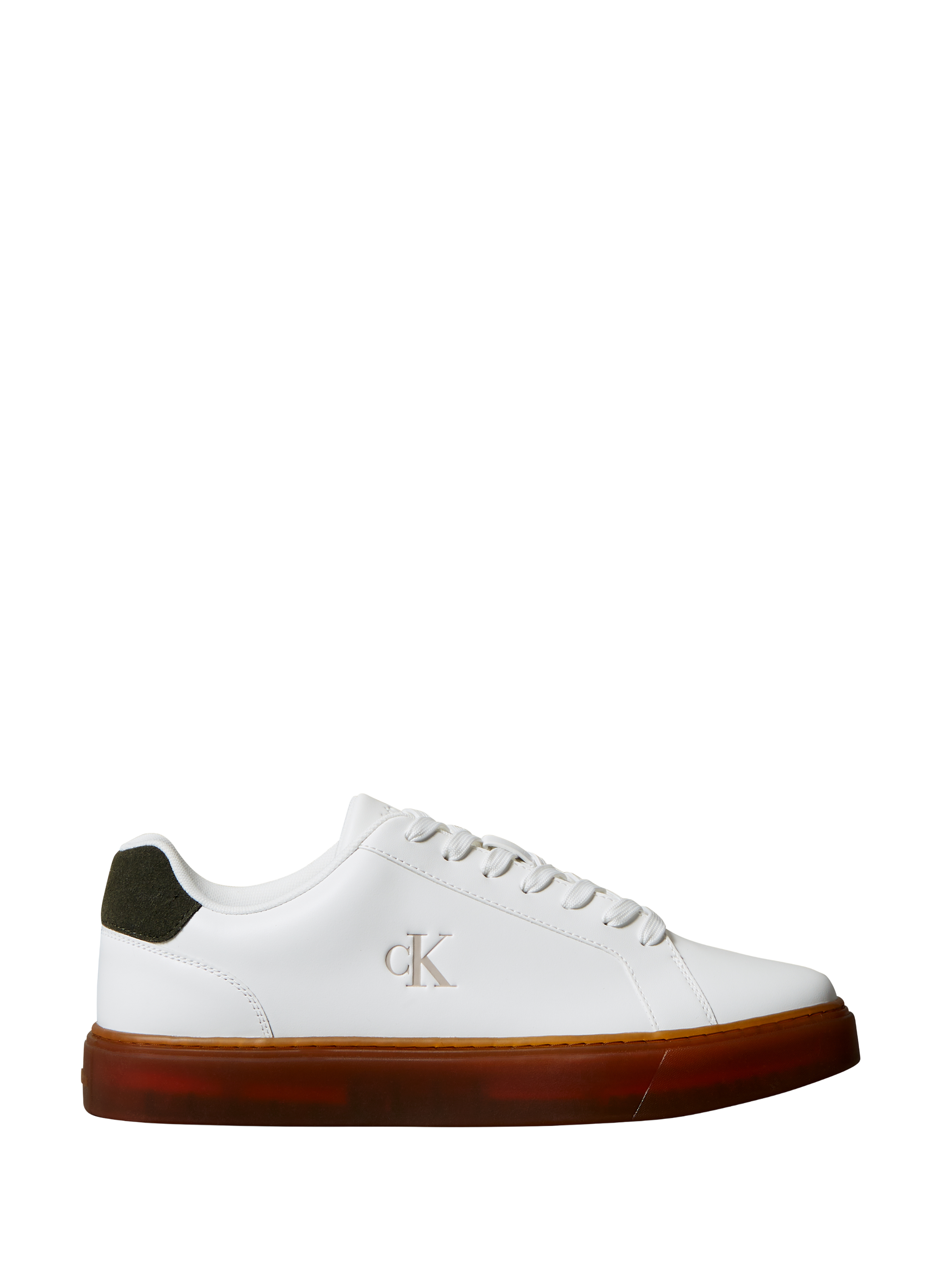 CALVIN KLEIN Smooth leather sneakers White