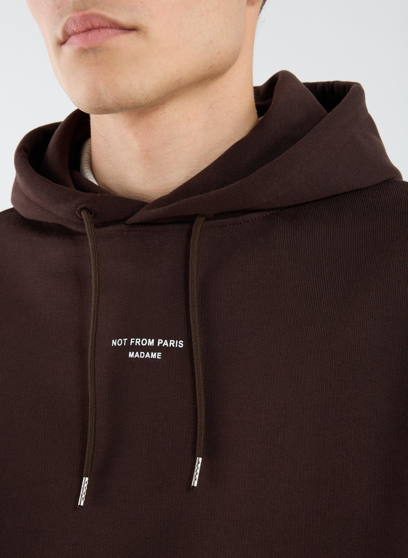 Hoodie à capuche en coton DROLE DE MONSIEUR Marron