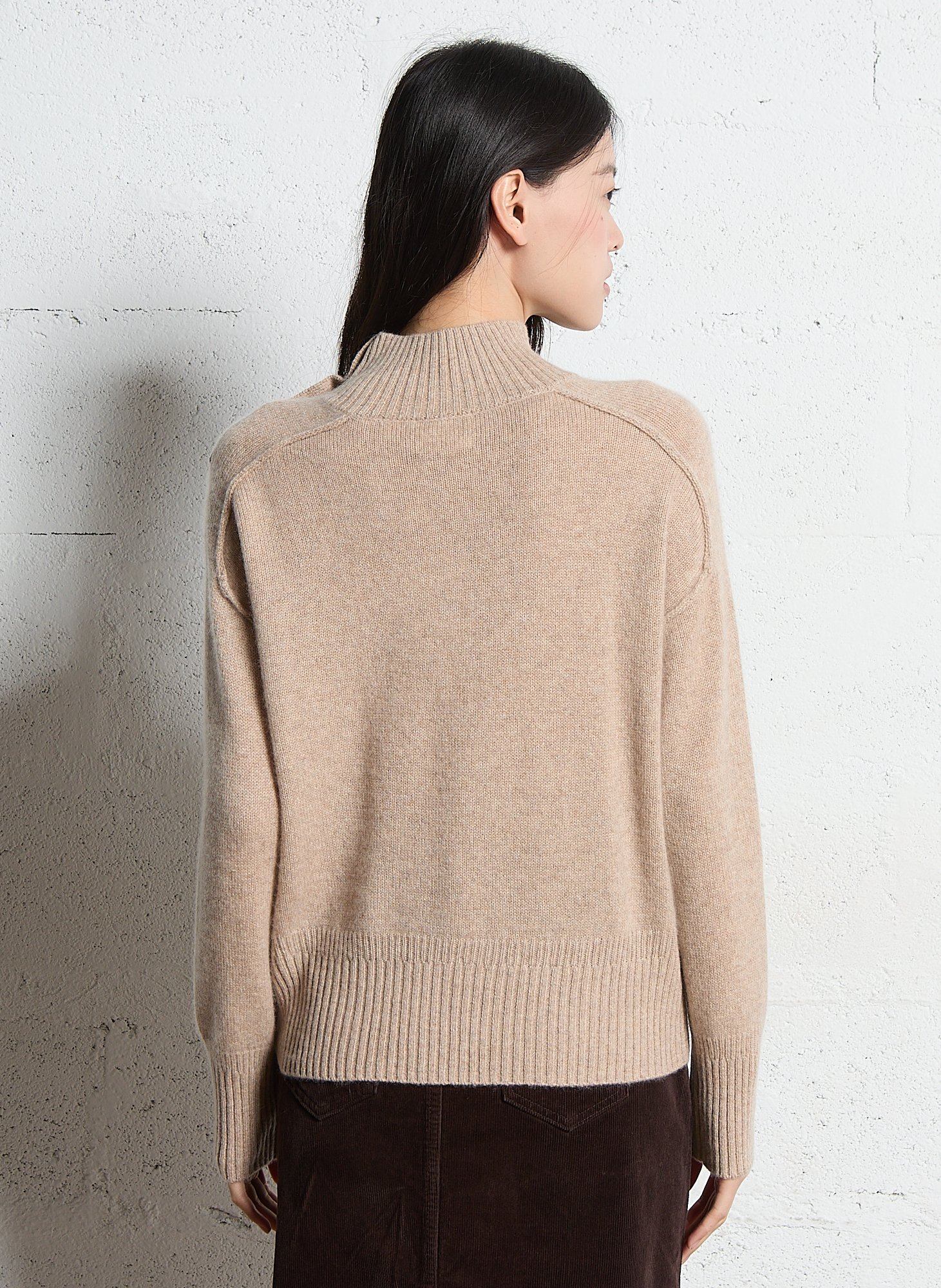 Pull col montant en cachemire bradley MAISON 123 Gris