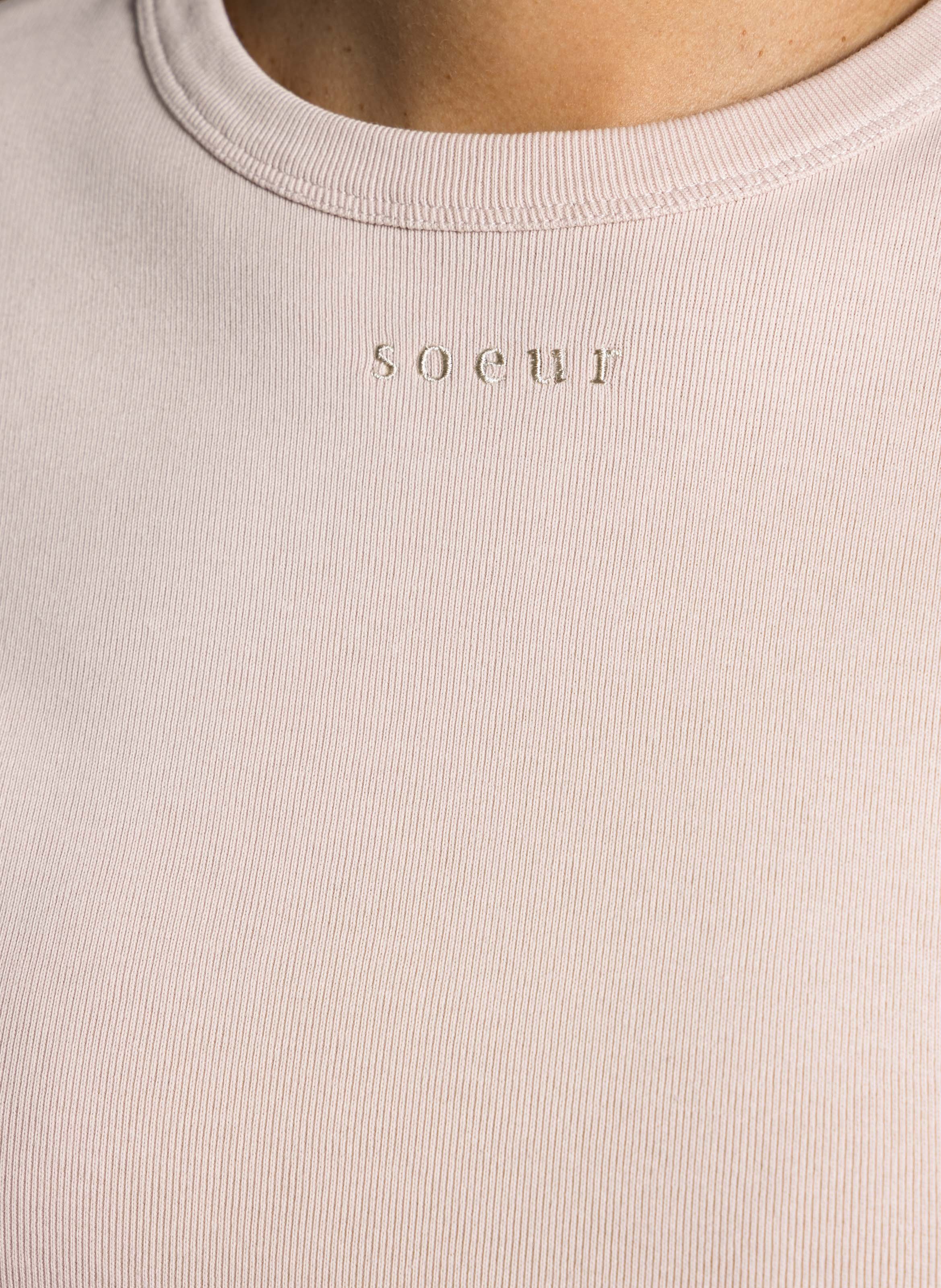Tee-shirt ajusté en coton aristide SOEUR Rose