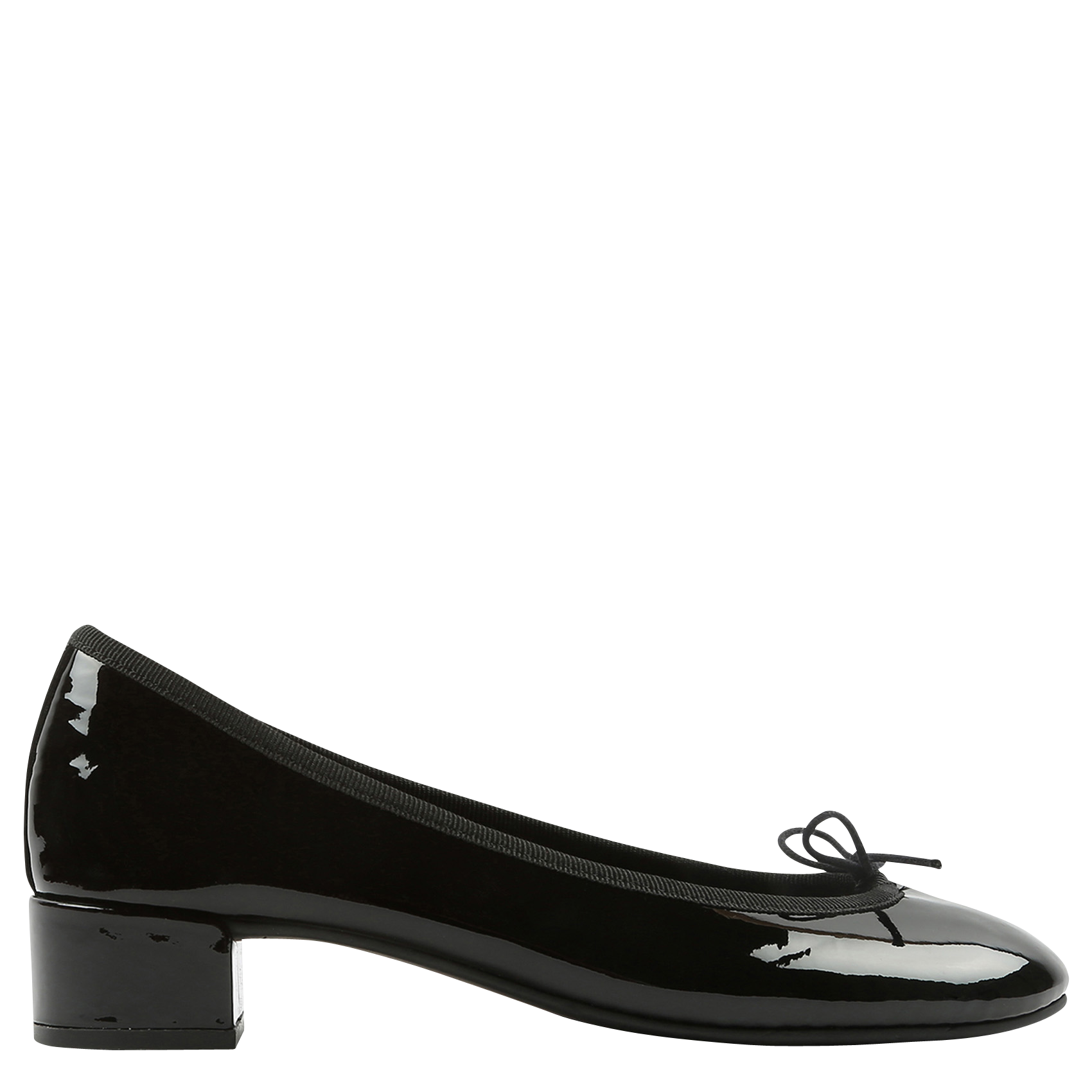 Ballerines à talons en cuir vernis camille REPETTO Noir