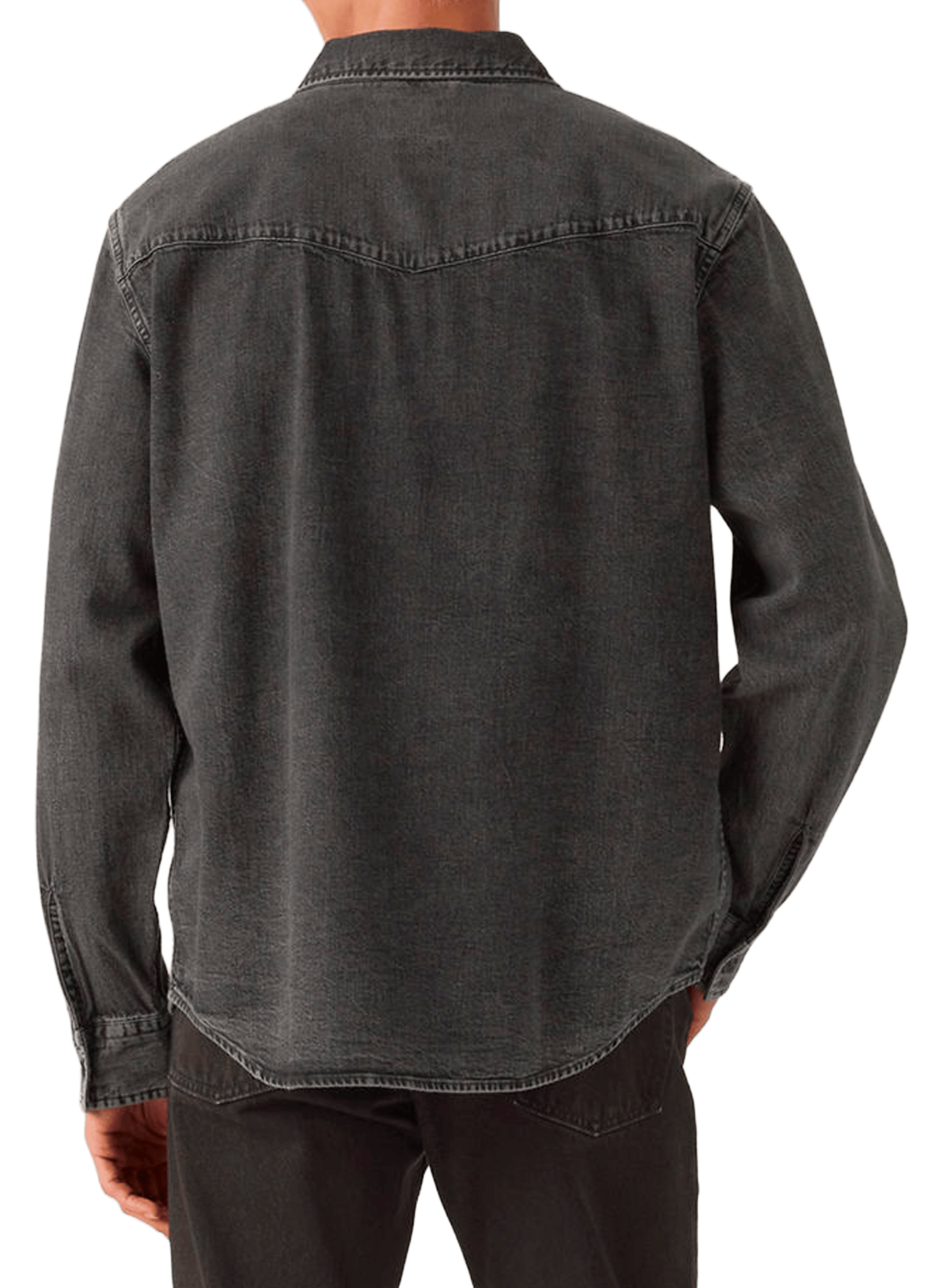 Straight cotton denim overshirt LEVI'S Black