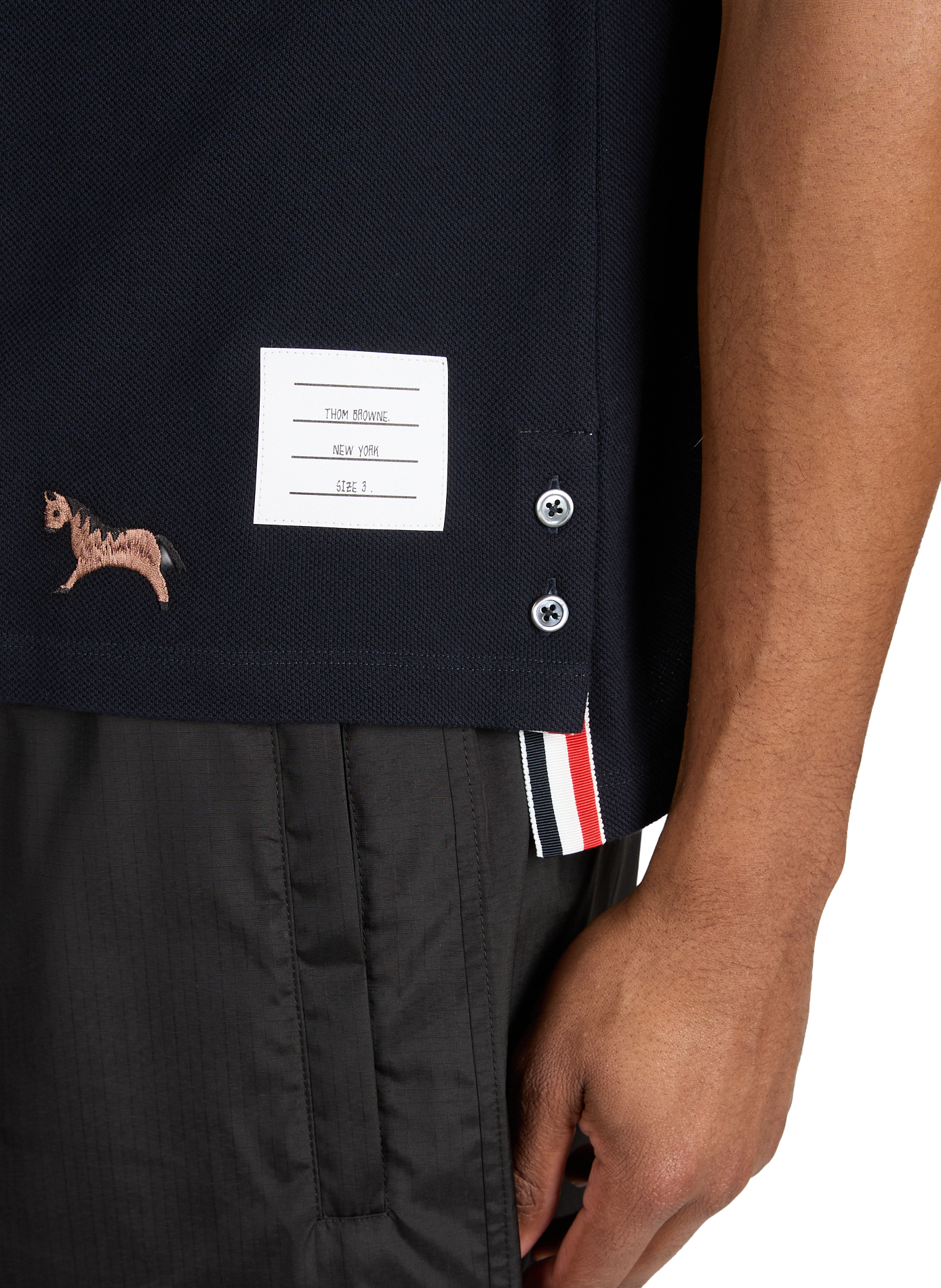  Cotton polo shirt  THOM BROWNE Blue